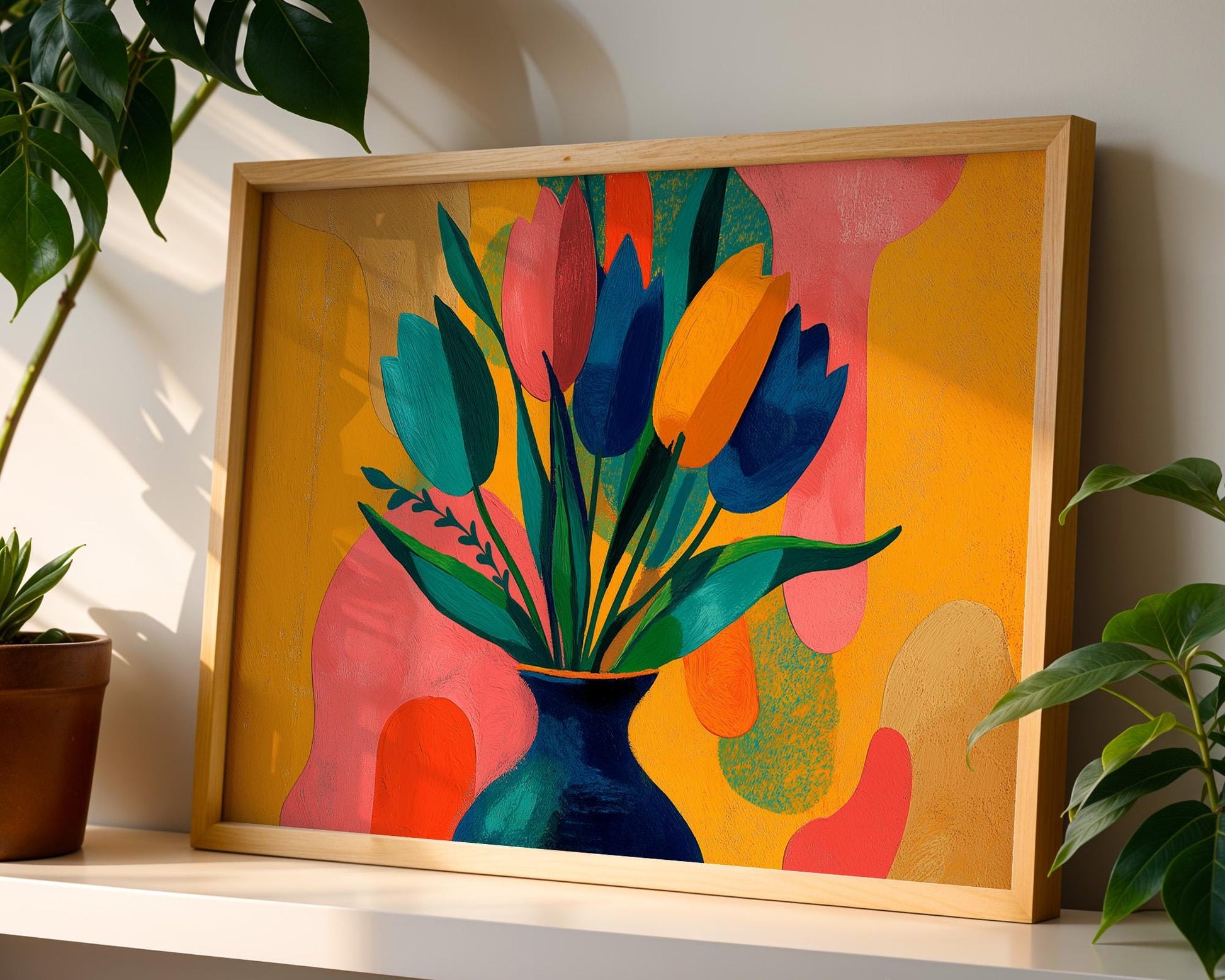 Kitchen Wall Art | Colorful Maximalist Flower
