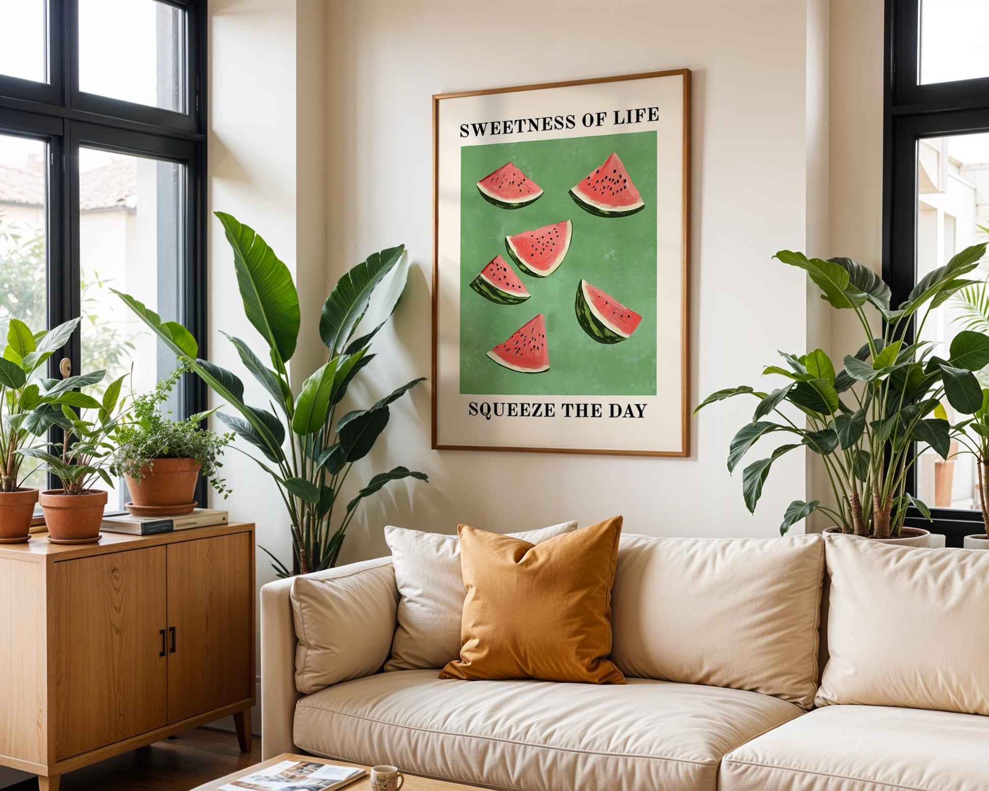 Kitchen Wall Art | Watermelon Modern Kitchen Wall Art