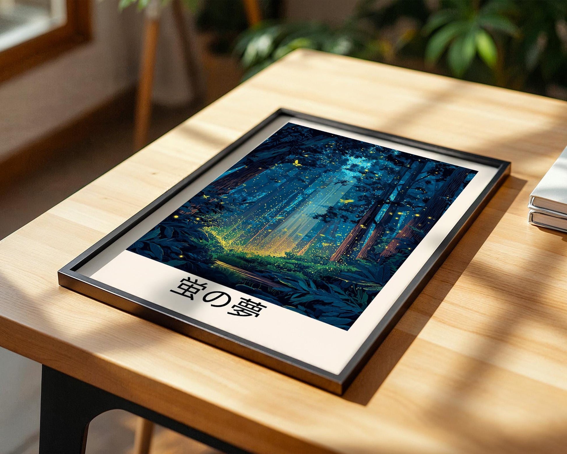 Japanese Wall Art | Japanese Forest Firefly Print