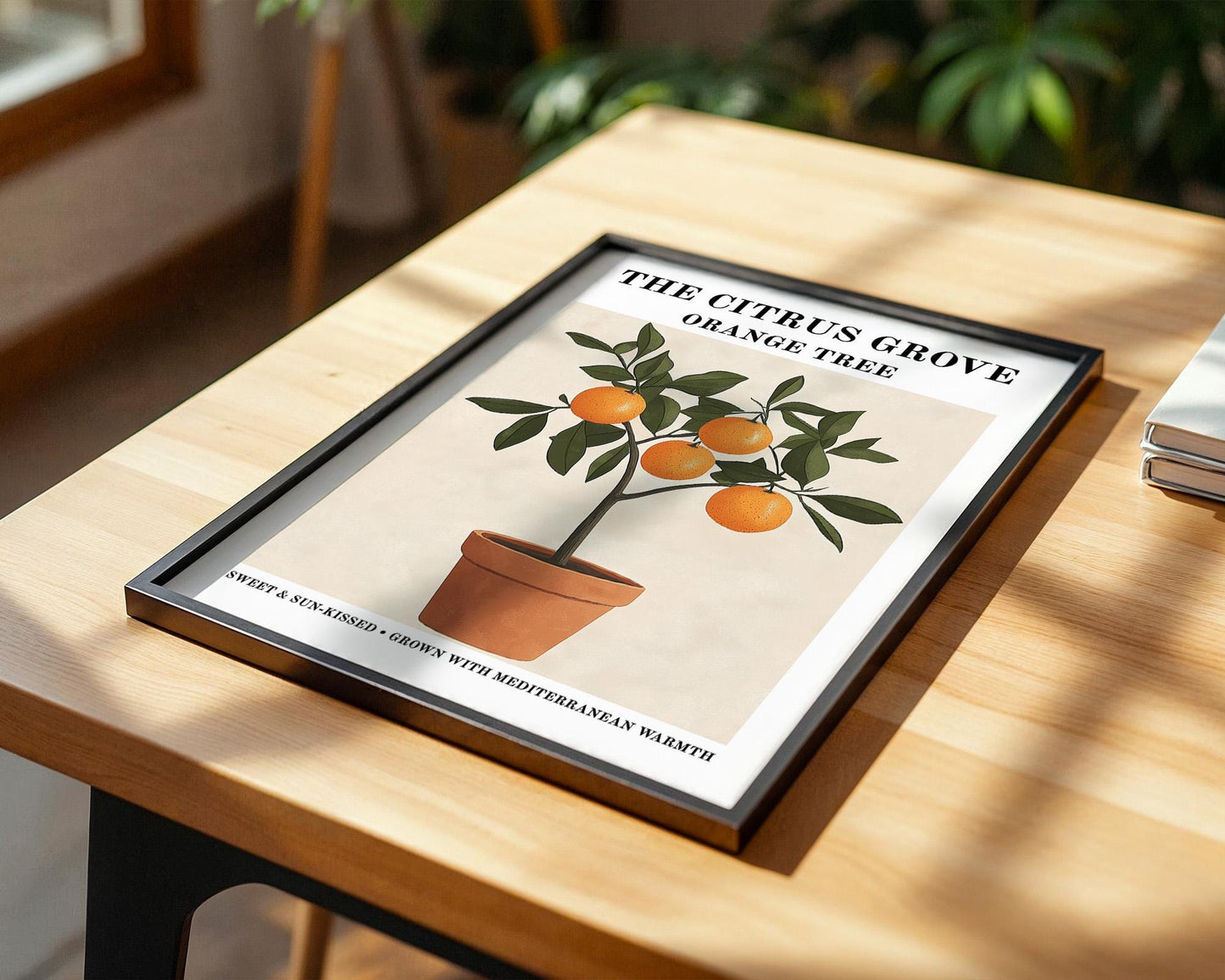 Kitchen Wall Art | Mediterranean Orange Fruit Poster