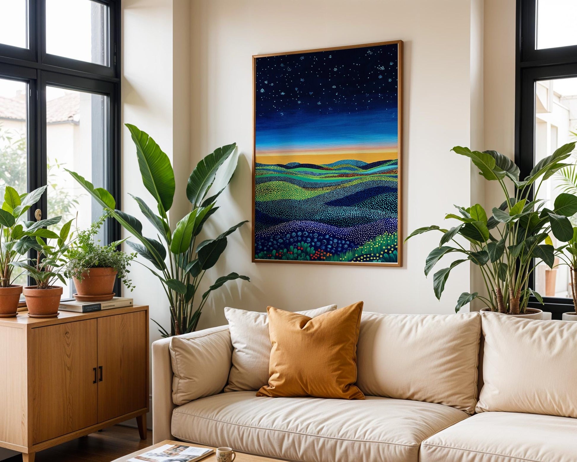 Japanese Wall Art | Starry Night
