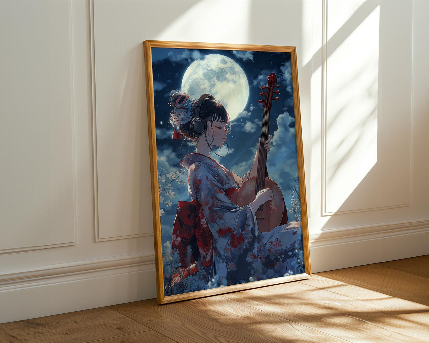 Japanese Wall Art | Anime Girl Guitar Art Print