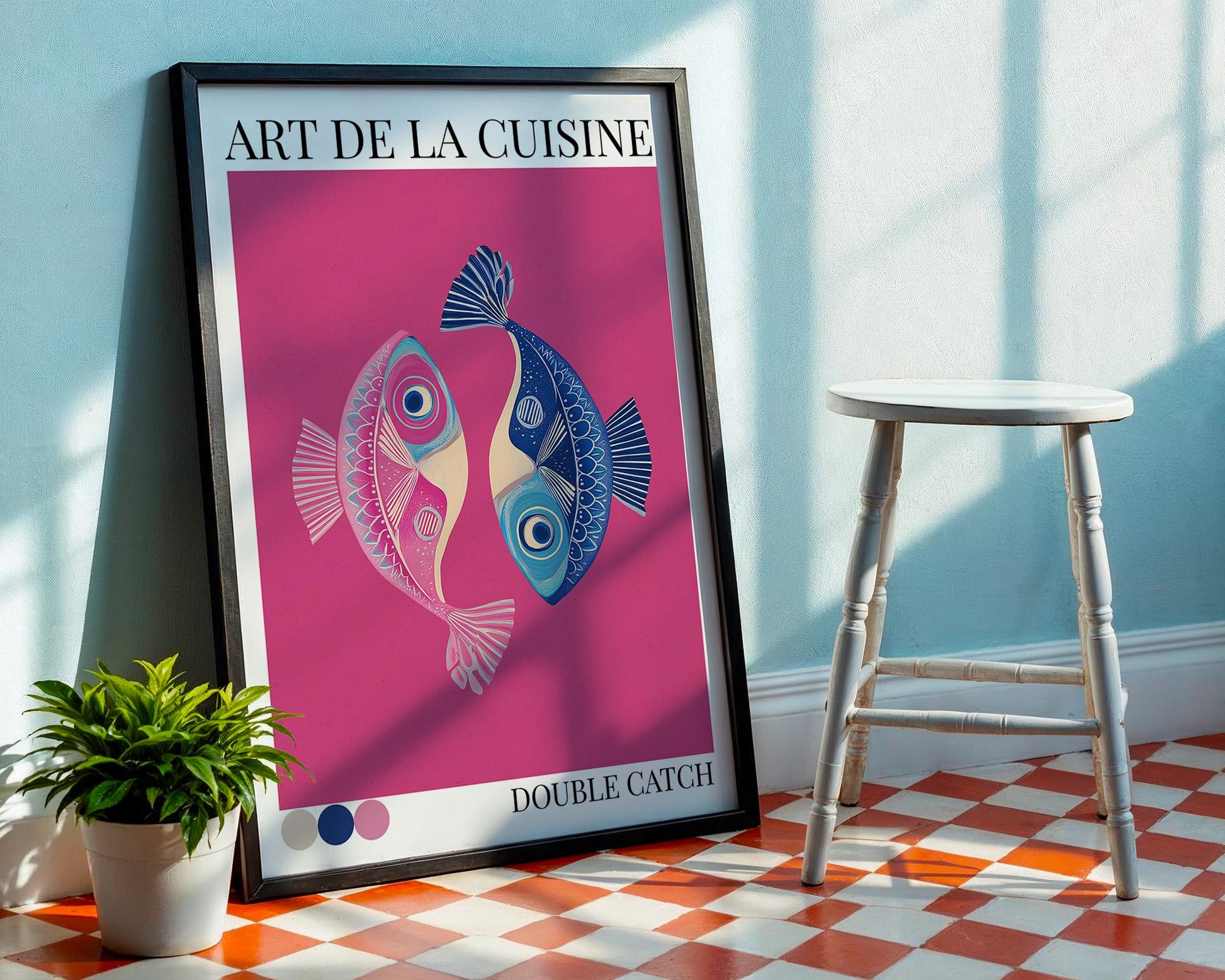 Kitchen Wall Art | Bold Fish Print Artwork