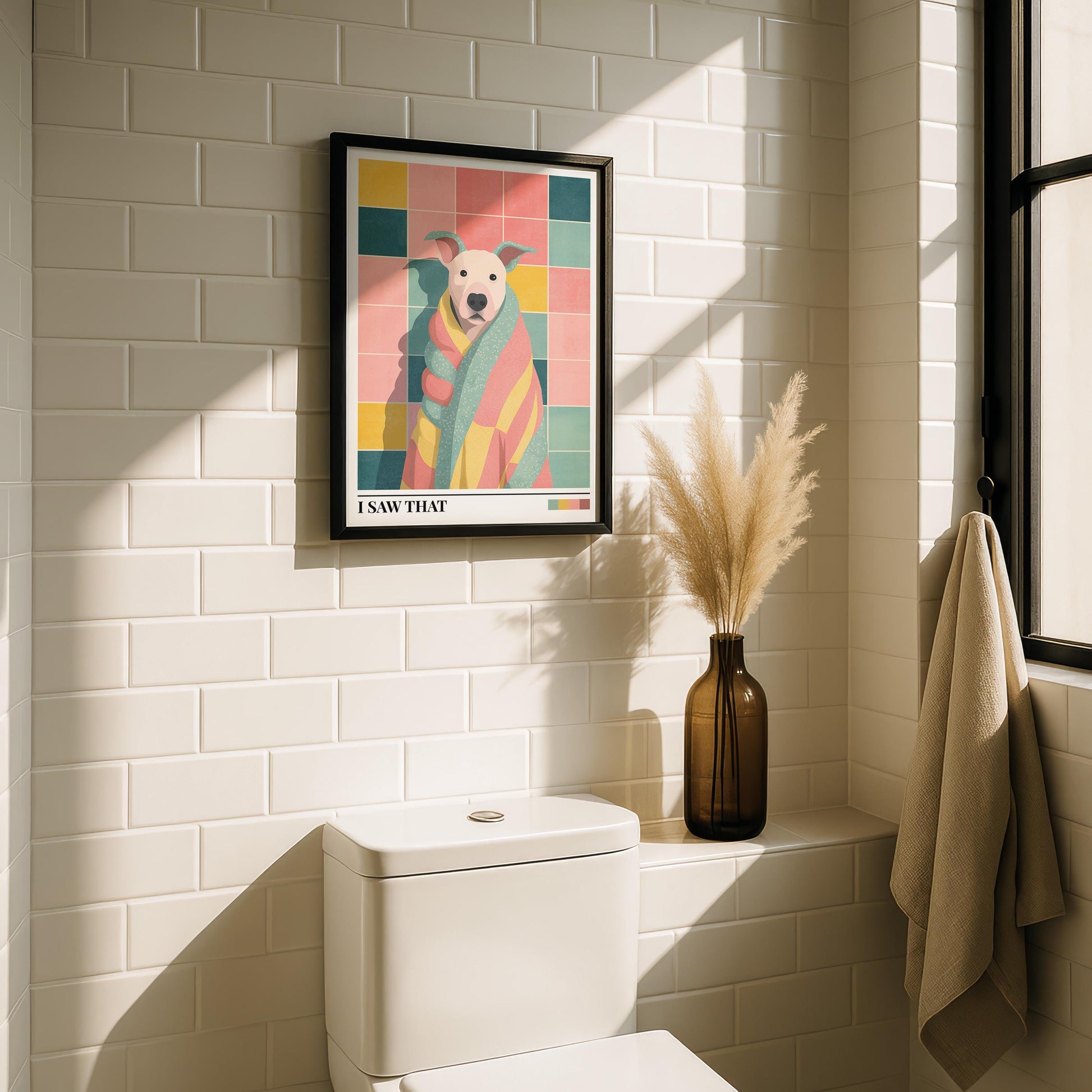 Bathroom Wall Art | Funny Dog Bathroom Decor