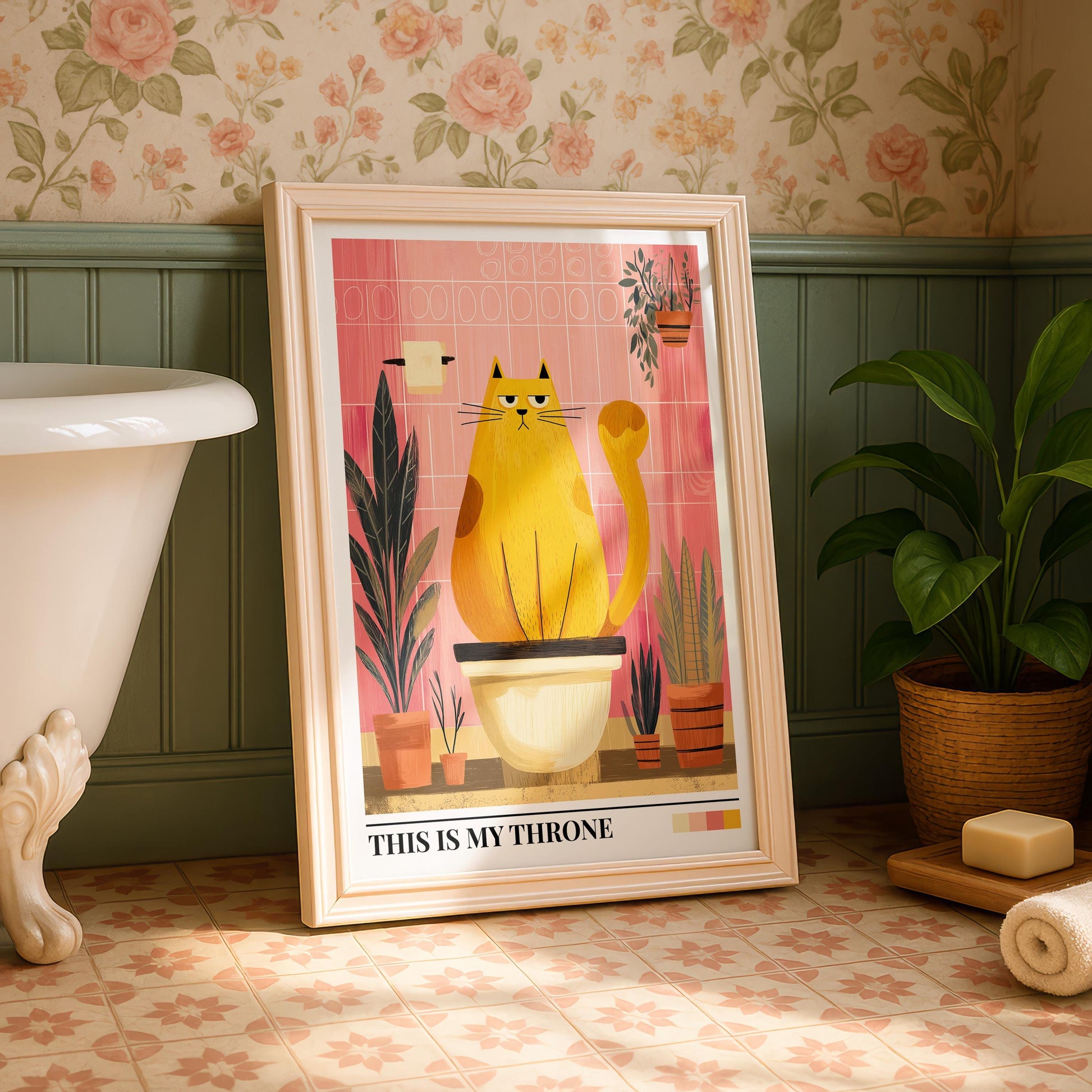 Bathroom Wall Art | Cat Bathroom Wall Art
