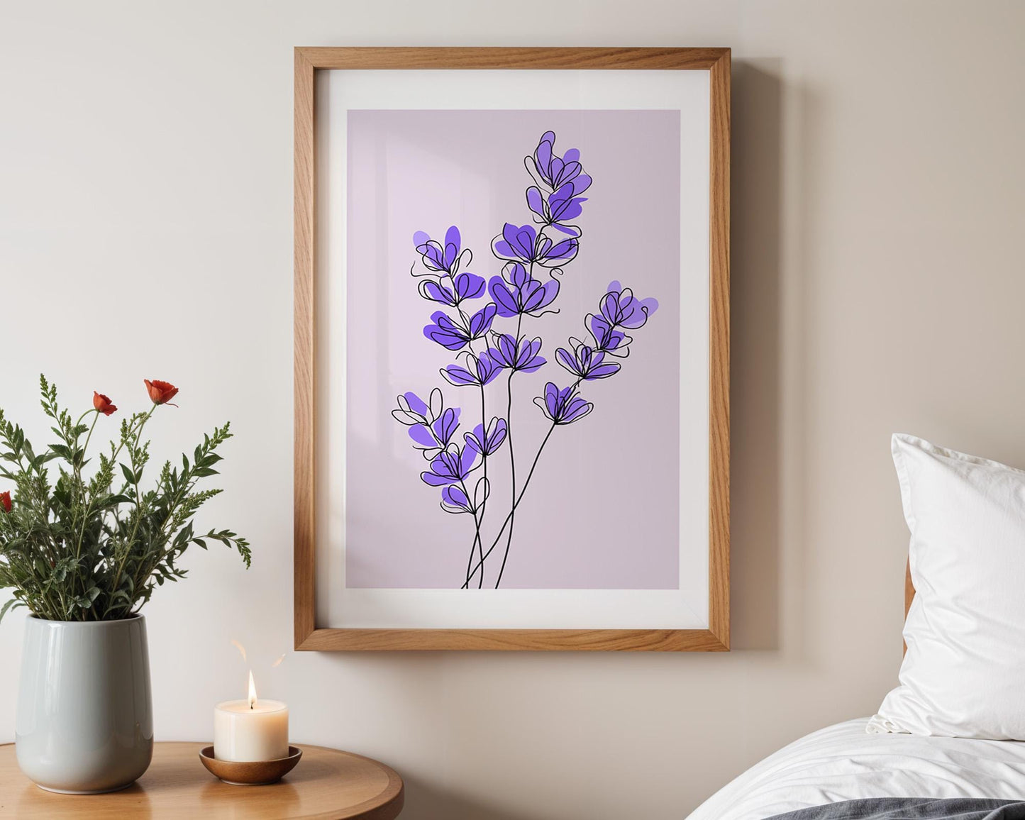 Flower Wall Decor | Lavender Floral Poster