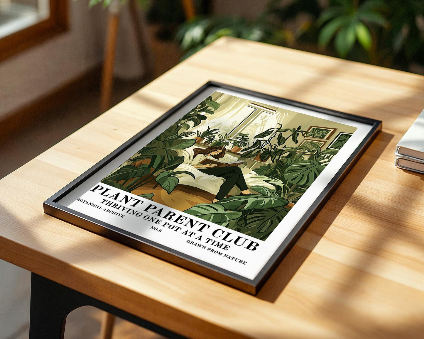 Flower Wall Decor | Retro Houseplant Poster