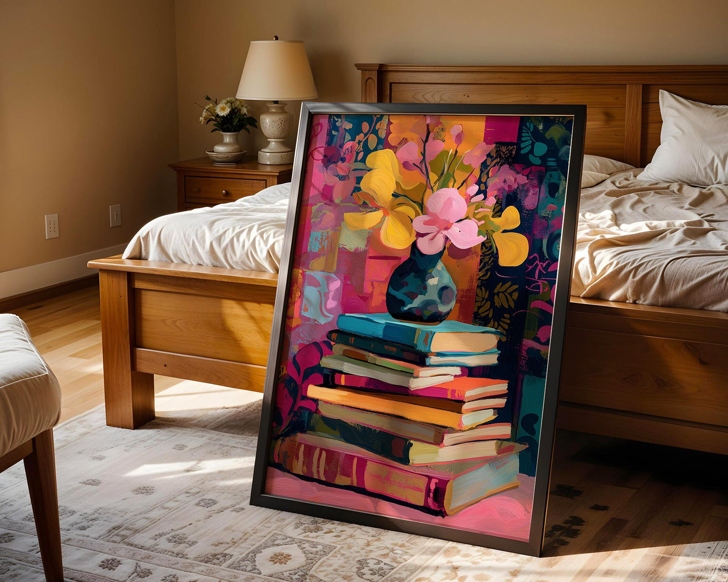 Dopamine Decor | Bright Retro Abstract Floral Print