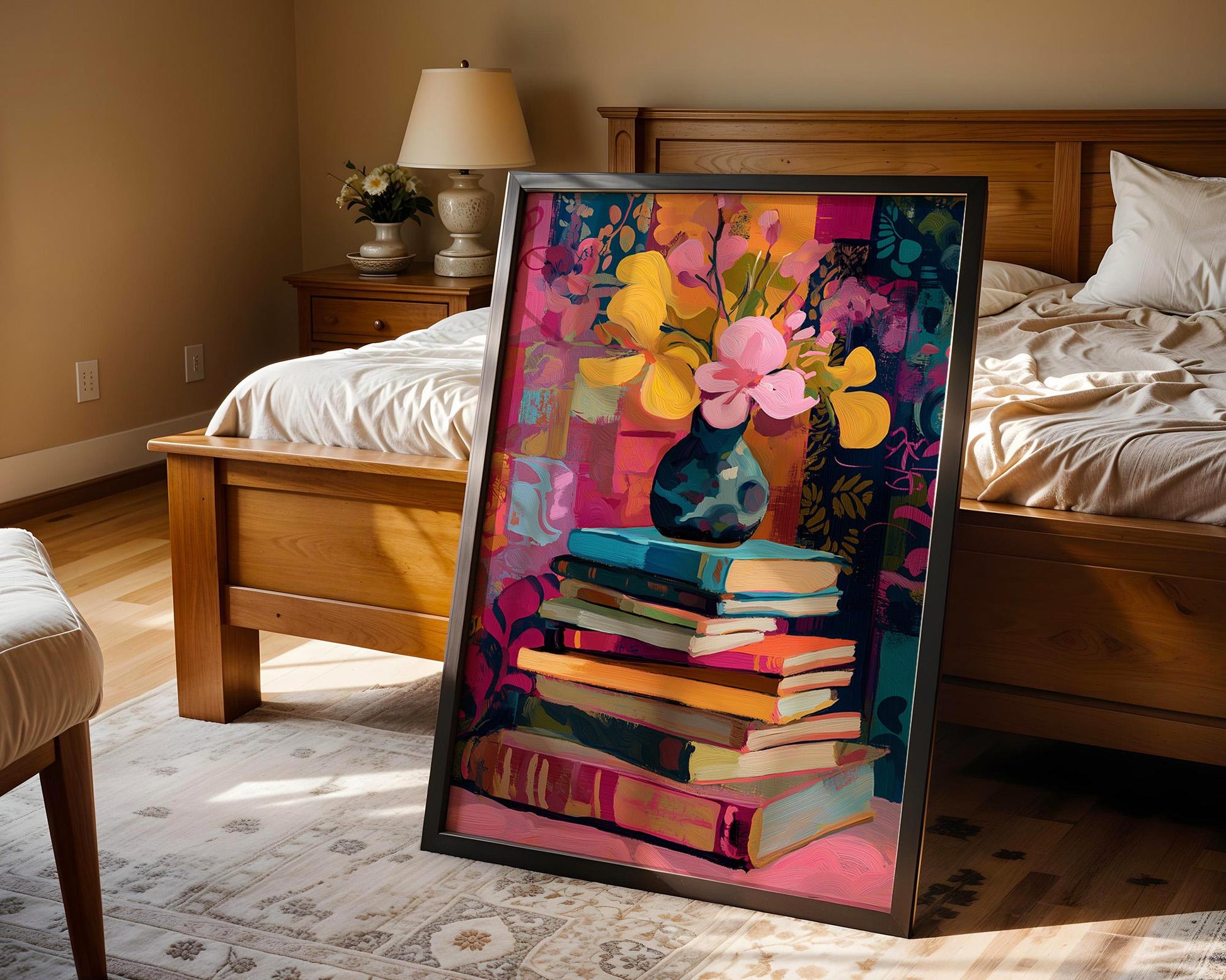 Dopamine Decor | Bright Retro Abstract Floral Print