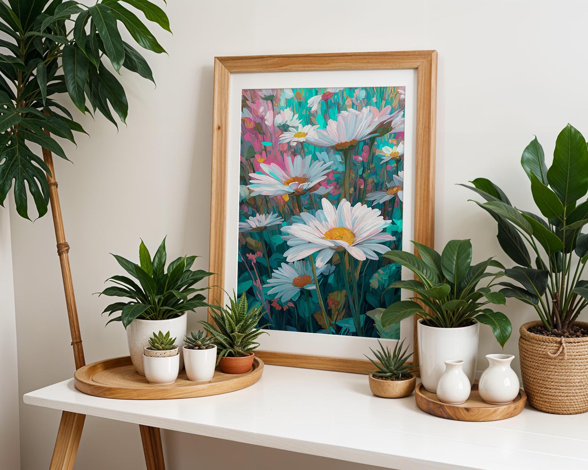 Dopamine Decor | Retro Floral Daisy Field Print