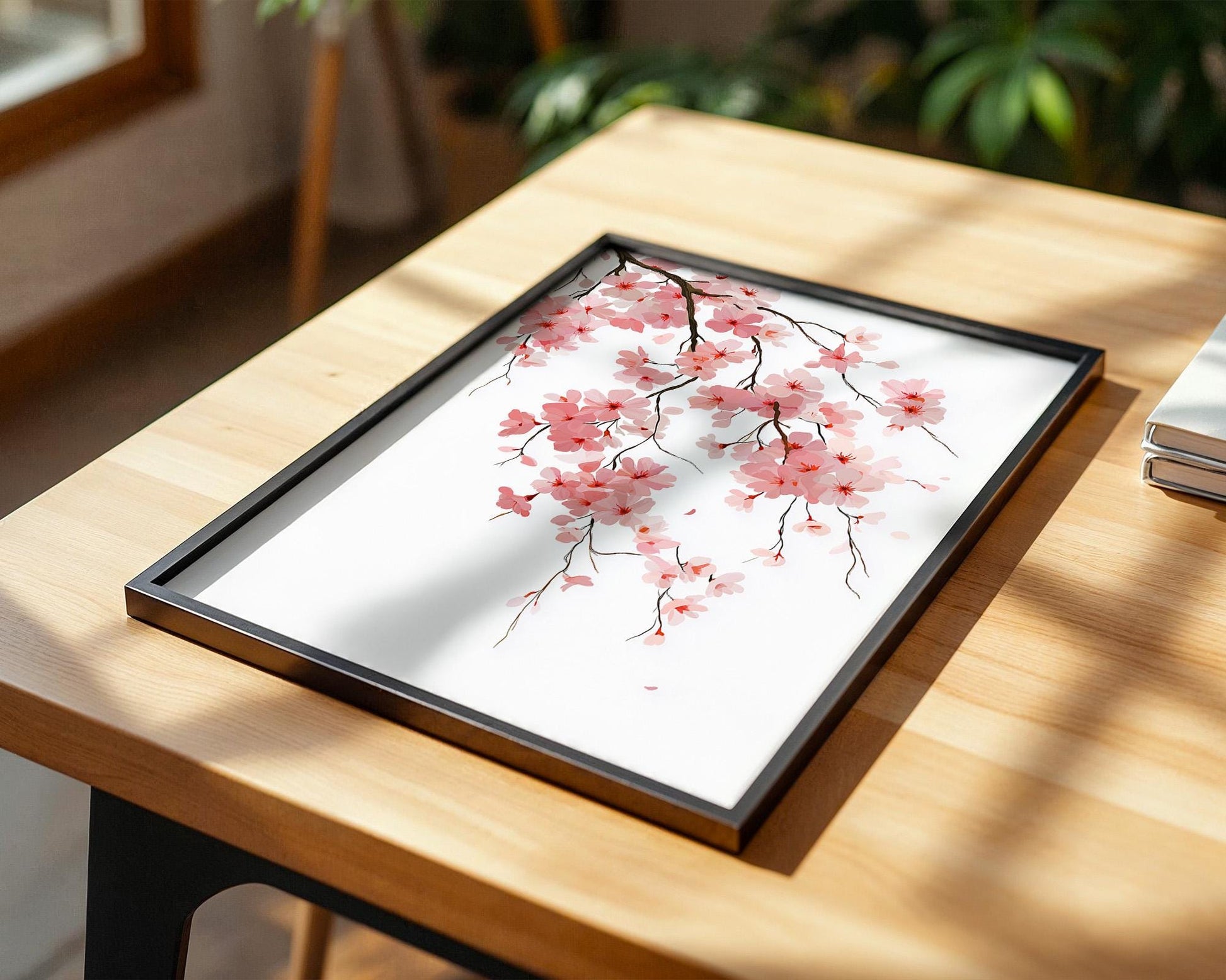 Japanese Wall Art | Retro Floral Sakura Decor