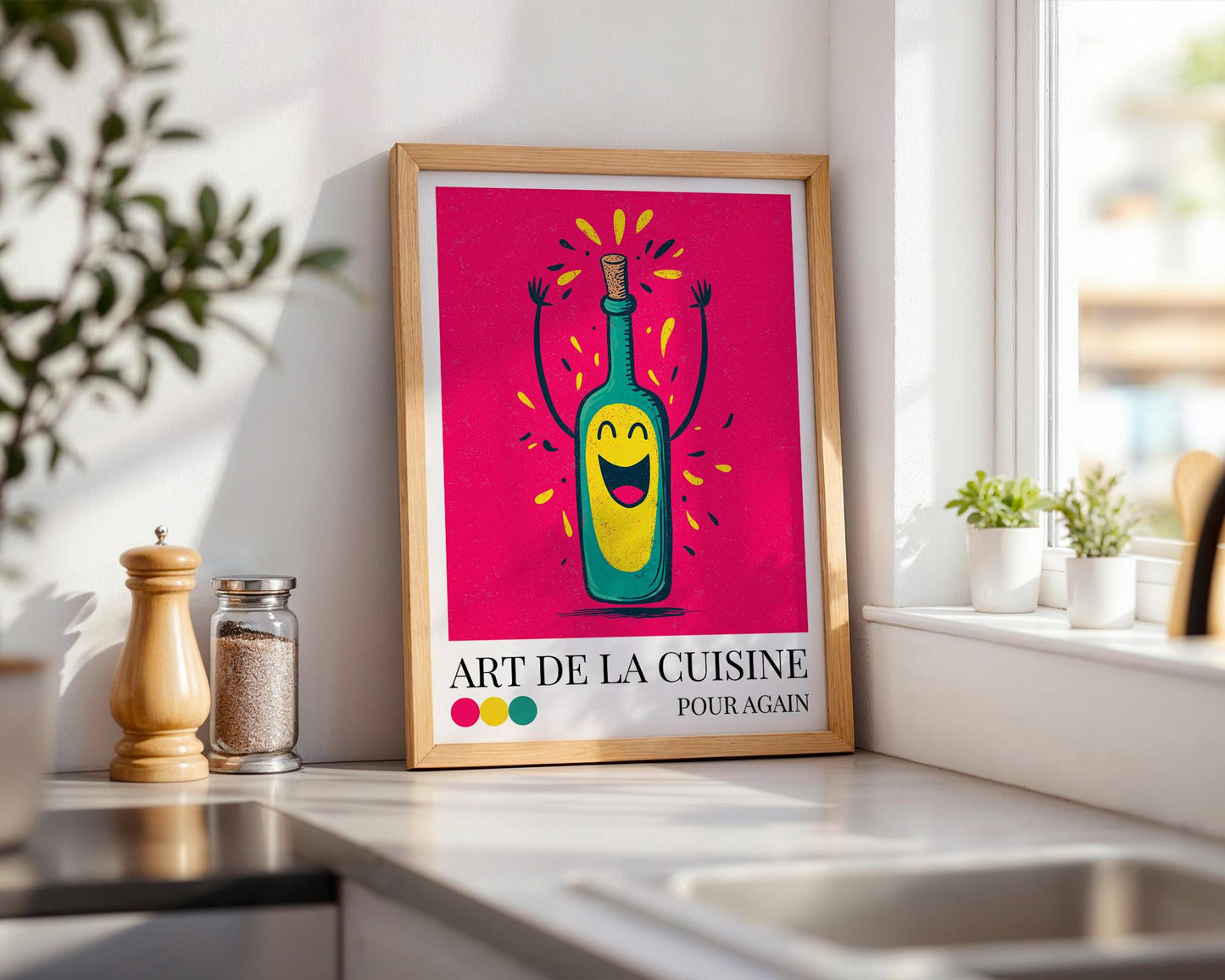 Kitchen Wall Art | Red Wine Kitchen Art