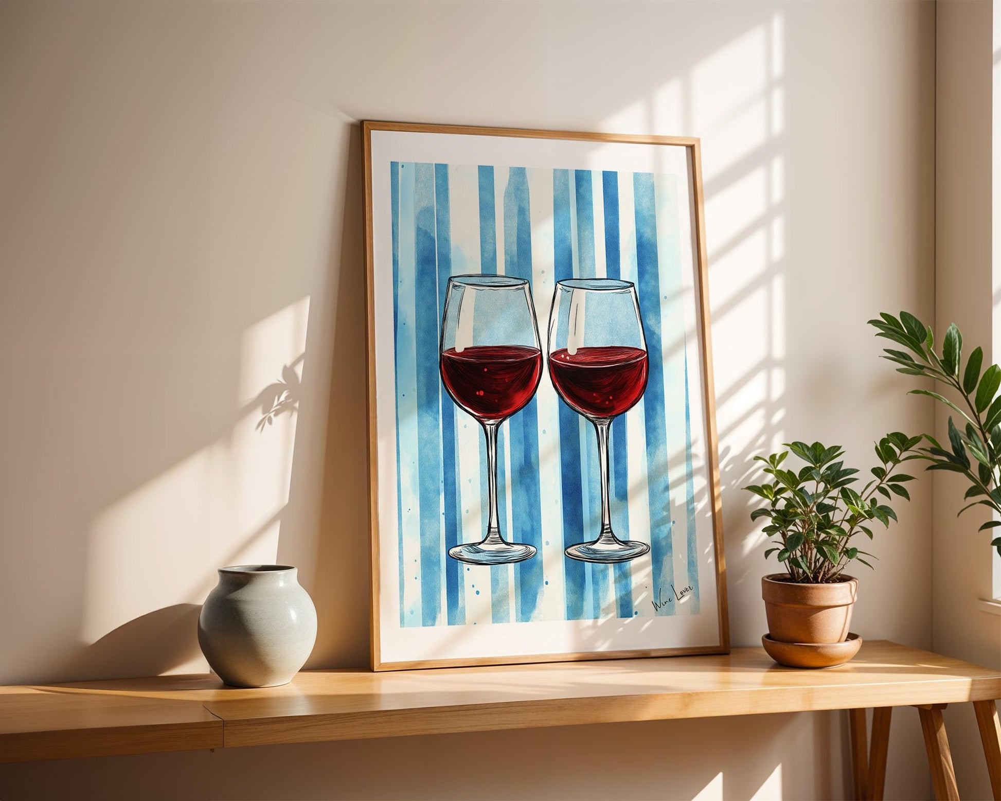 Kitchen Wall Art | Red Wine Wall Art