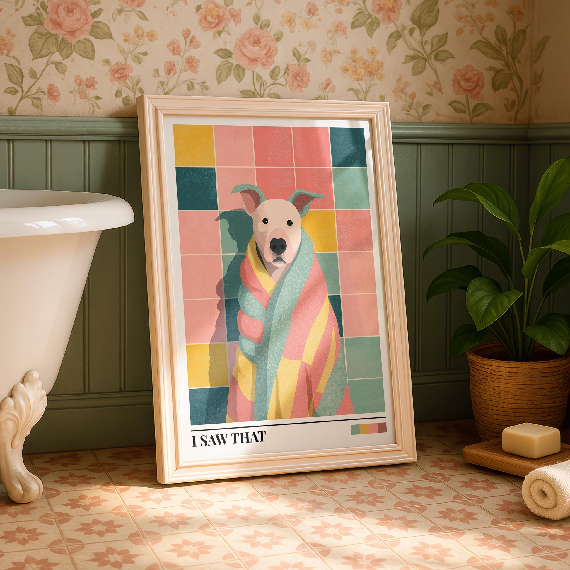 Bathroom Wall Art | Funny Dog Bathroom Decor