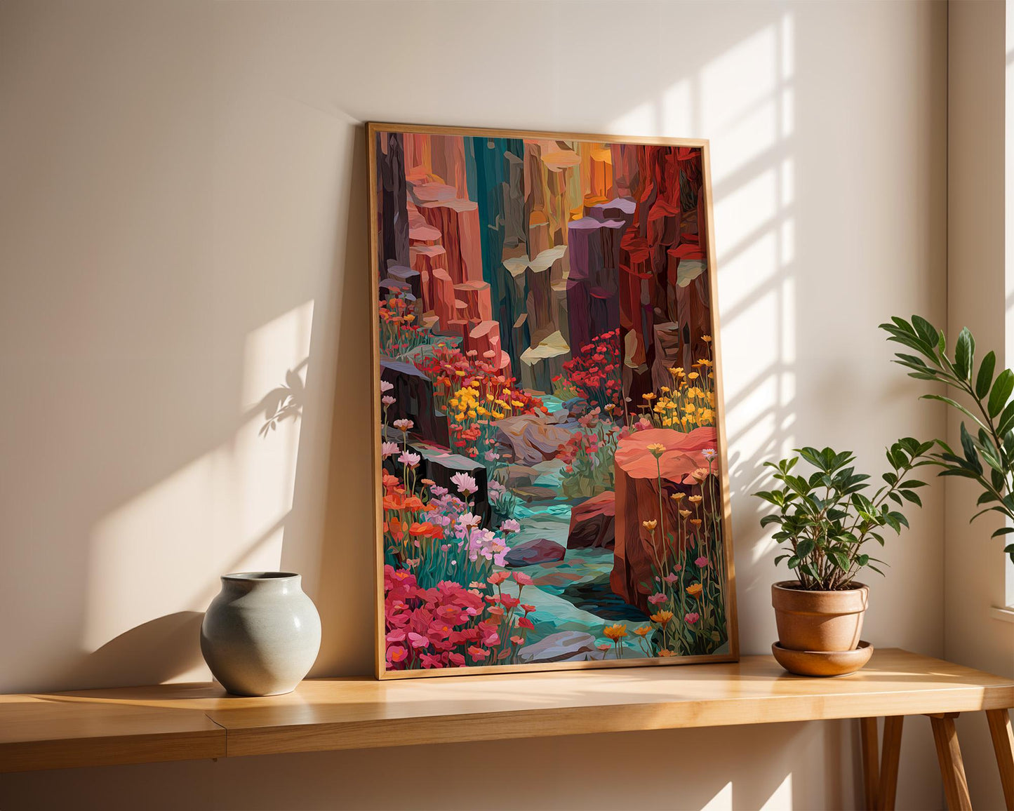 Maximalist Abstract Wall Art | Boho Retro Canyon Decor