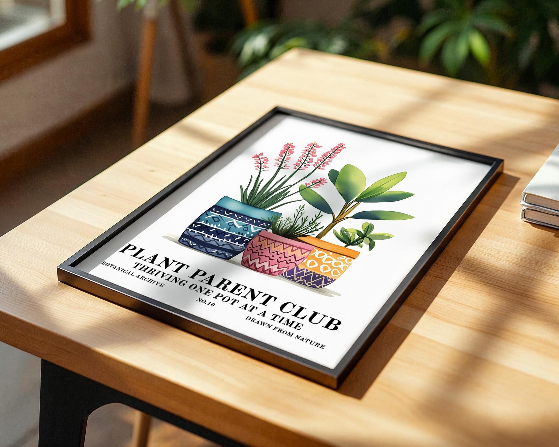 Flower Wall Decor | Retro Houseplant Wall Art