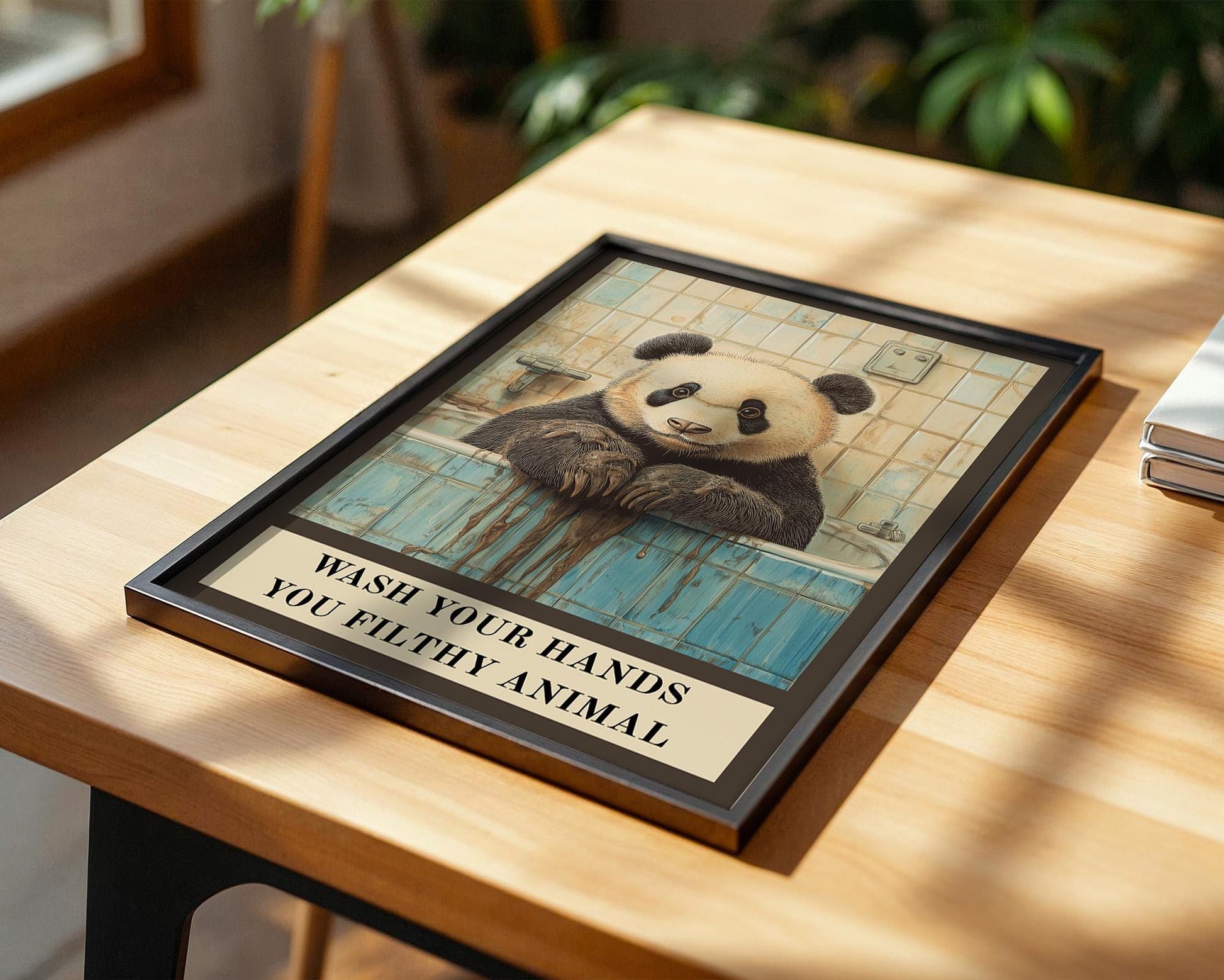 Bathroom Wall Art | Funny Panda Bathroom Poster