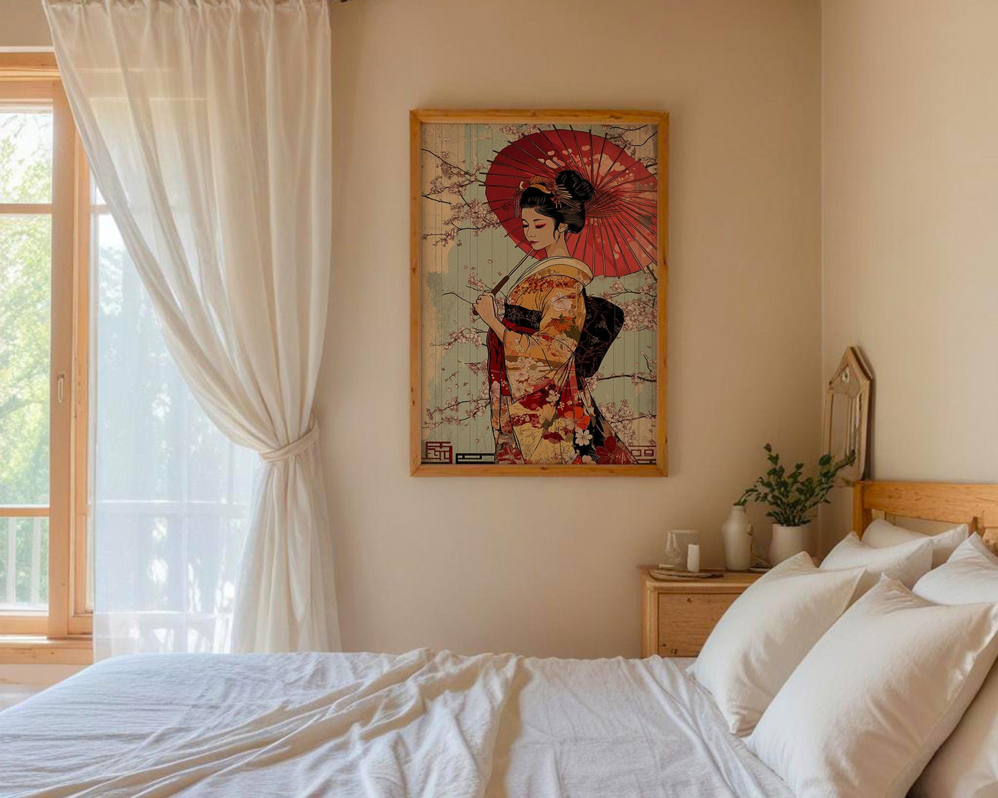 Japanese Wall Art | Vintage Kimono Art Print