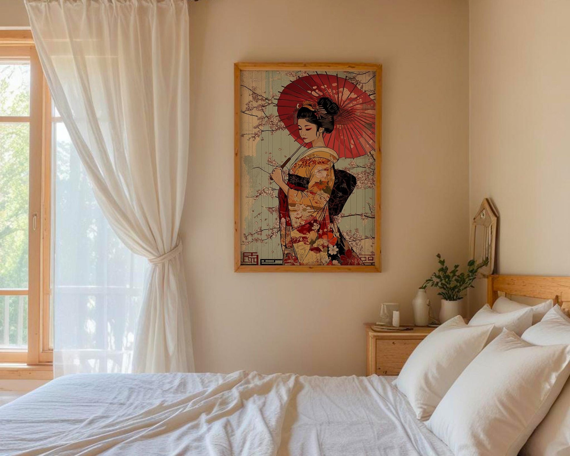 Japanese Wall Art | Vintage Kimono Art Print