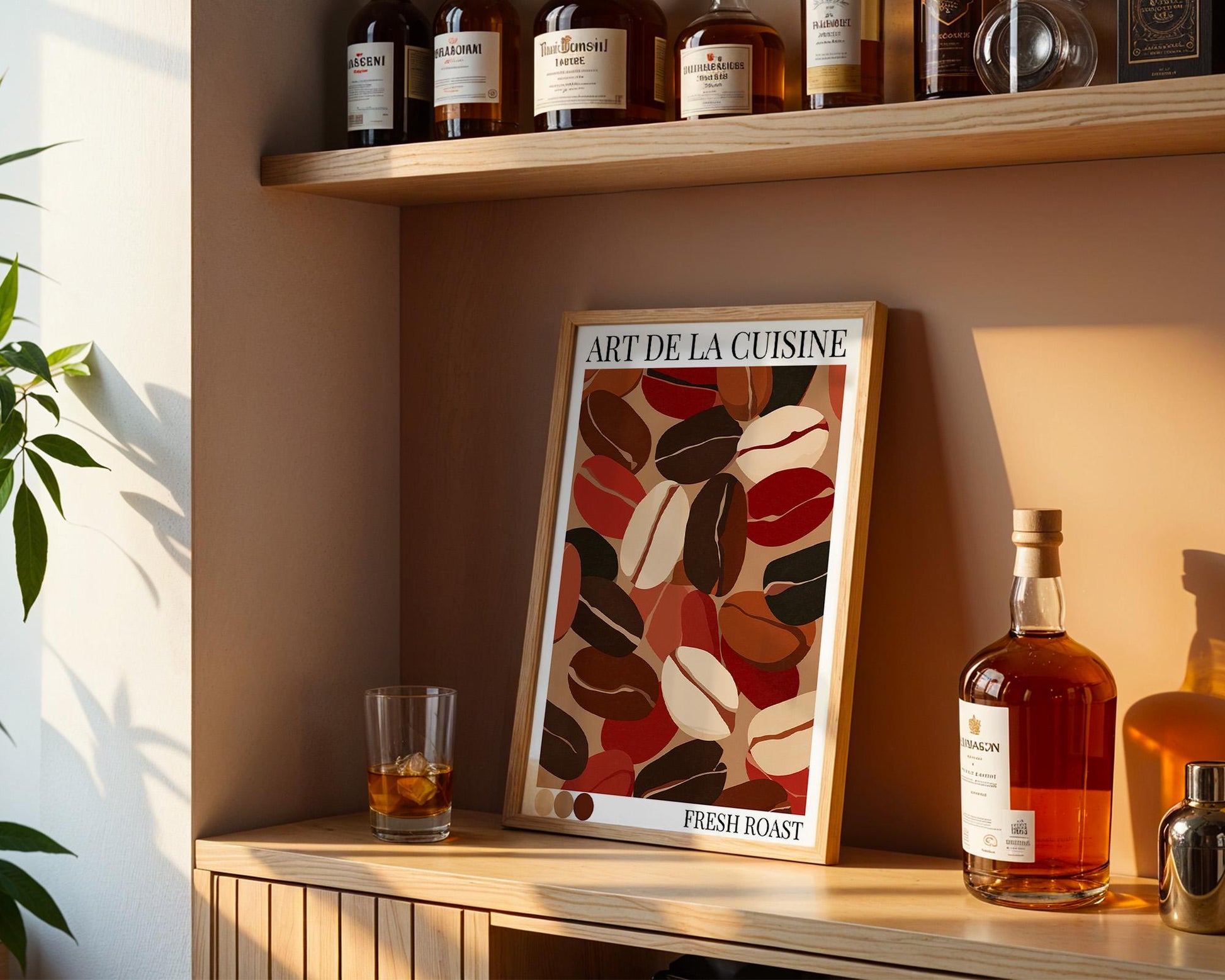 Kitchen Wall Art | Bold Coffee Bean Print