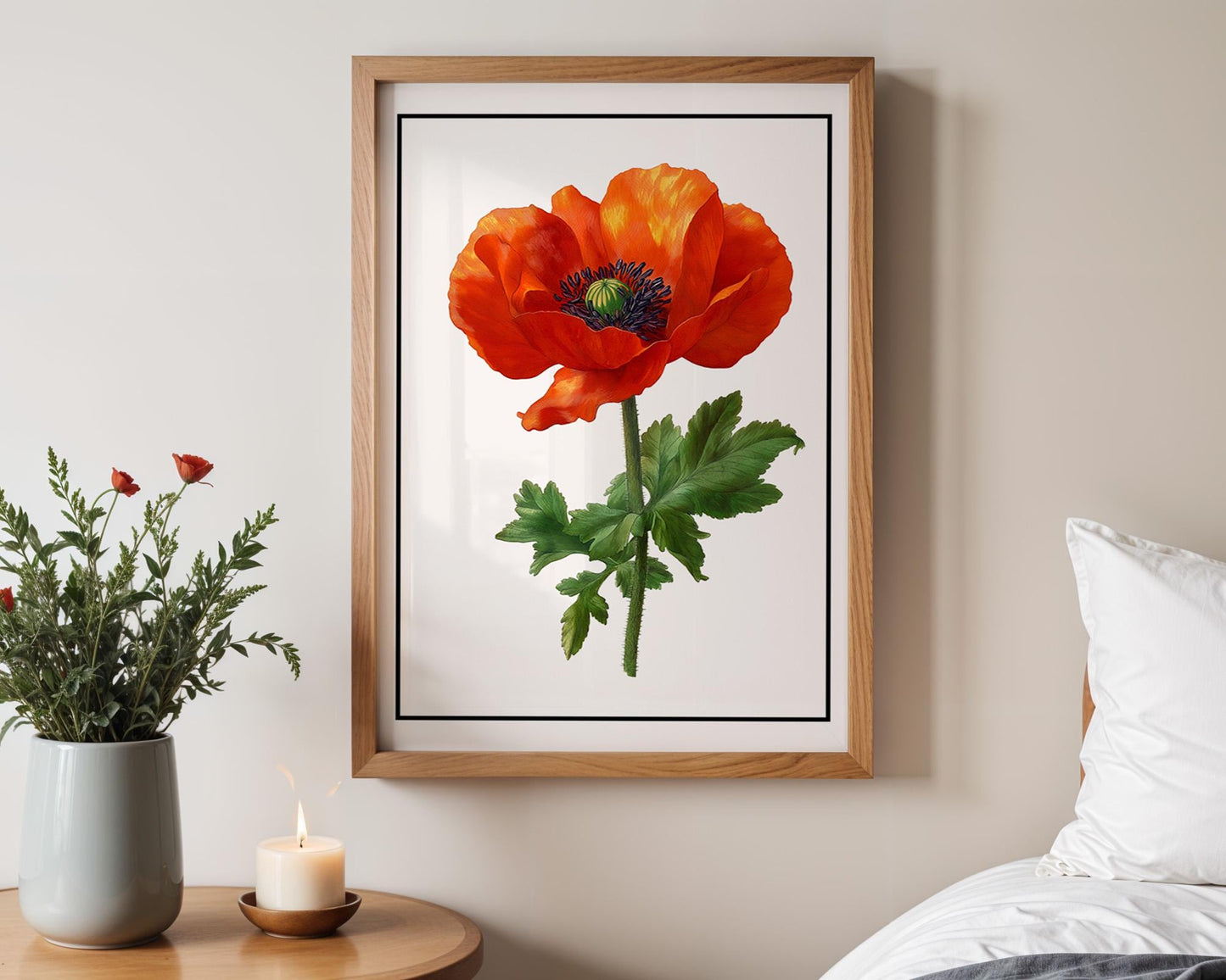 Flower Wall Decor | Bold Red Poppy