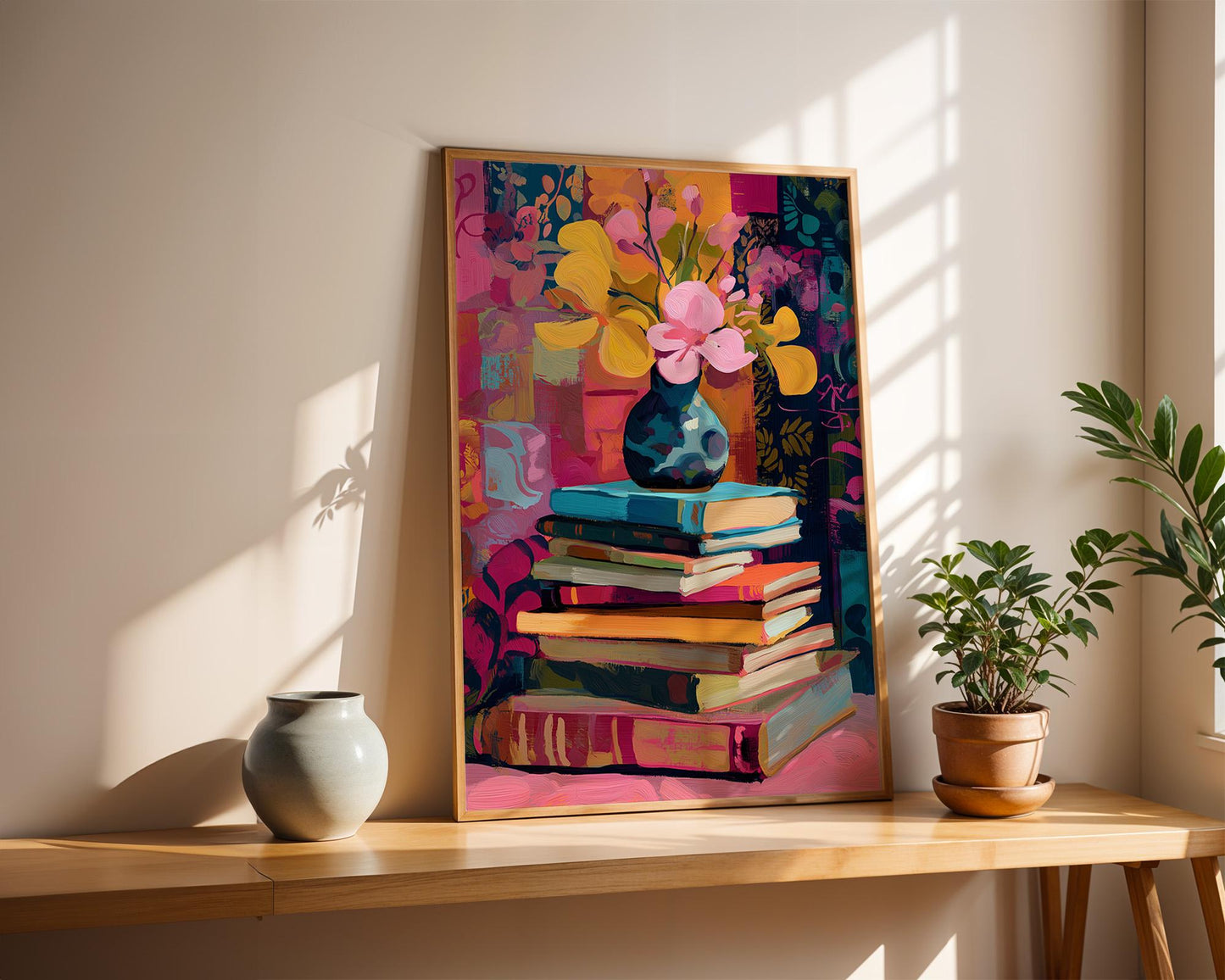 Dopamine Decor | Bright Retro Abstract Floral Print
