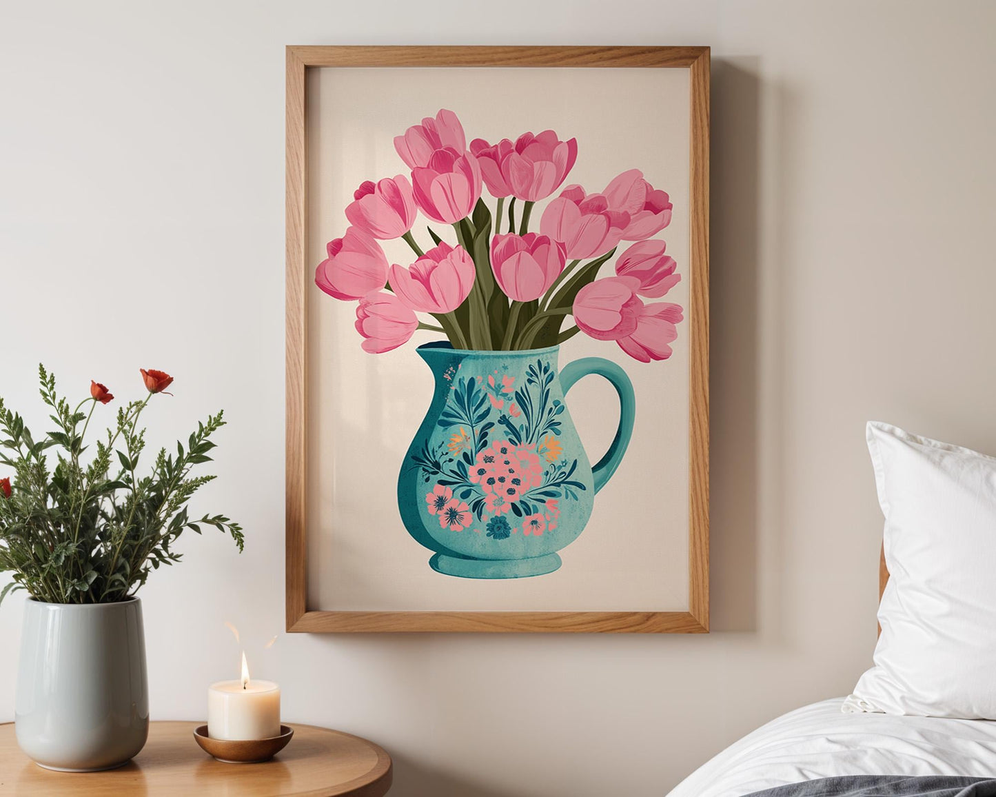 Flower Wall Decor | Vibrant Tulip Poster