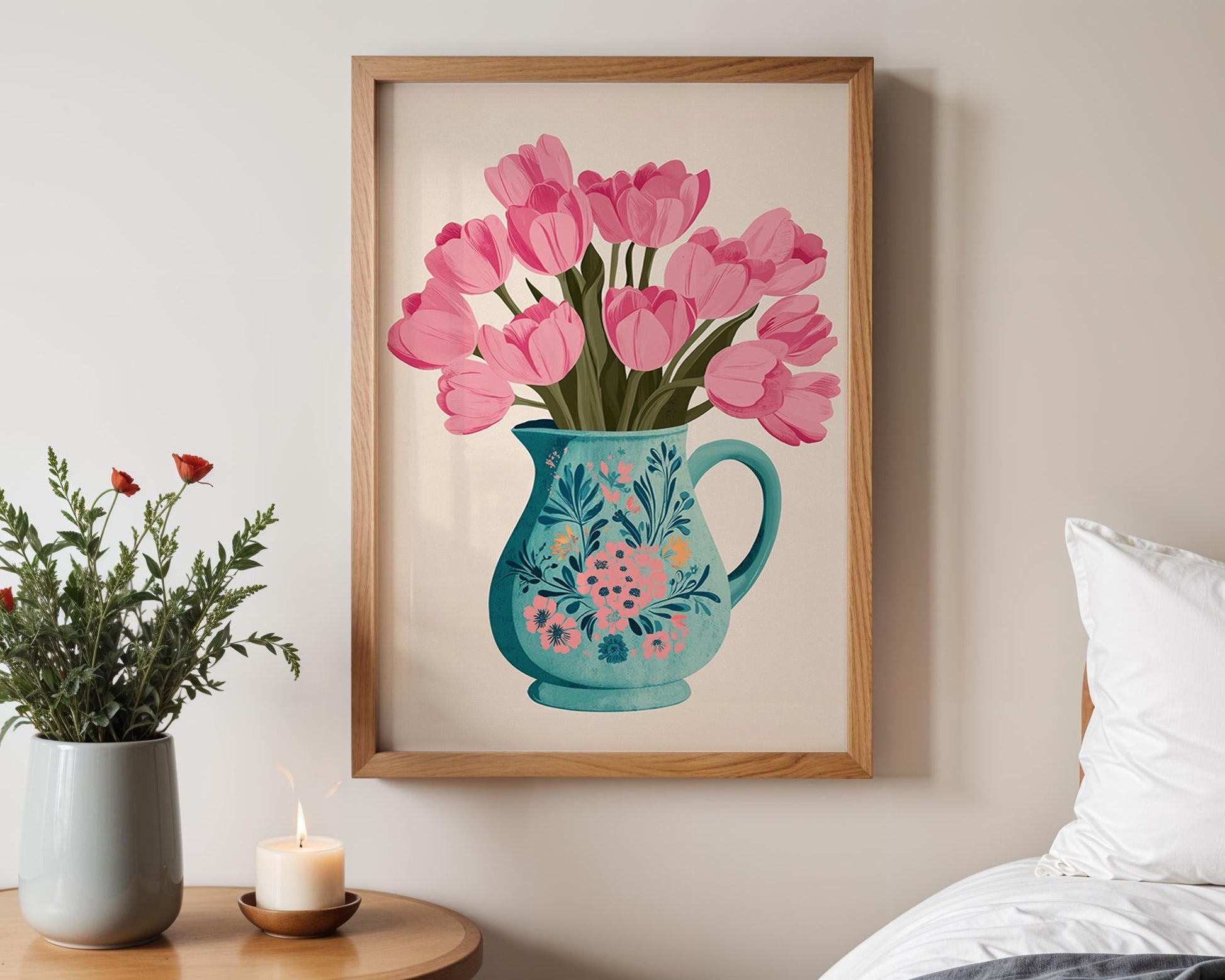 Flower Wall Decor | Vibrant Tulip Poster