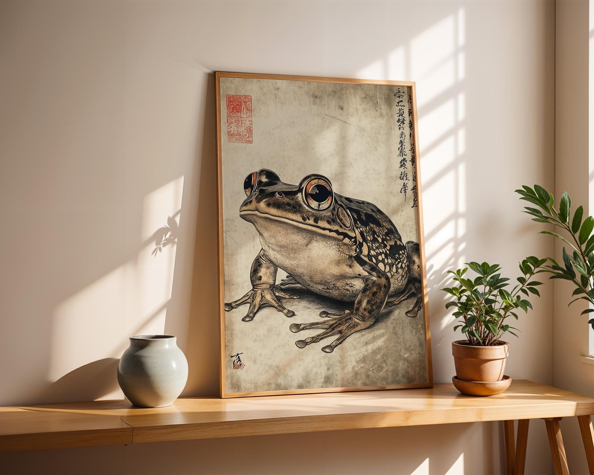 Japanese Wall Art | Japanese Frog Art Print