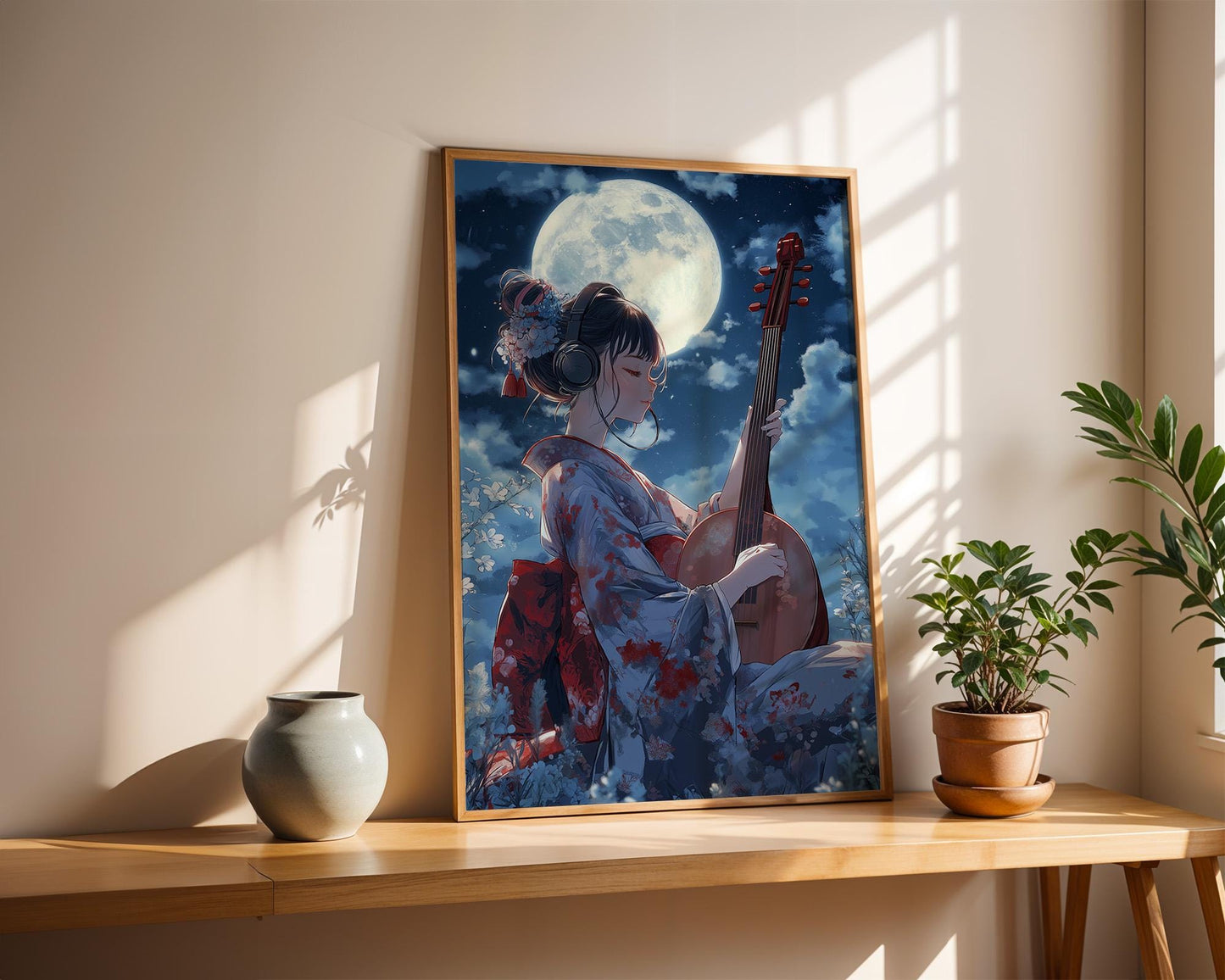 Japanese Wall Art | Anime Girl Guitar Art Print