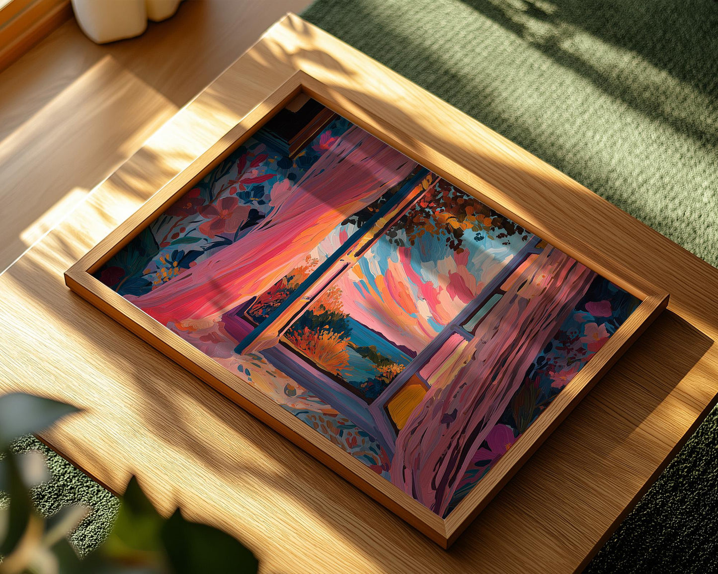 Dopamine Decor | Abstract Window View Floral Print