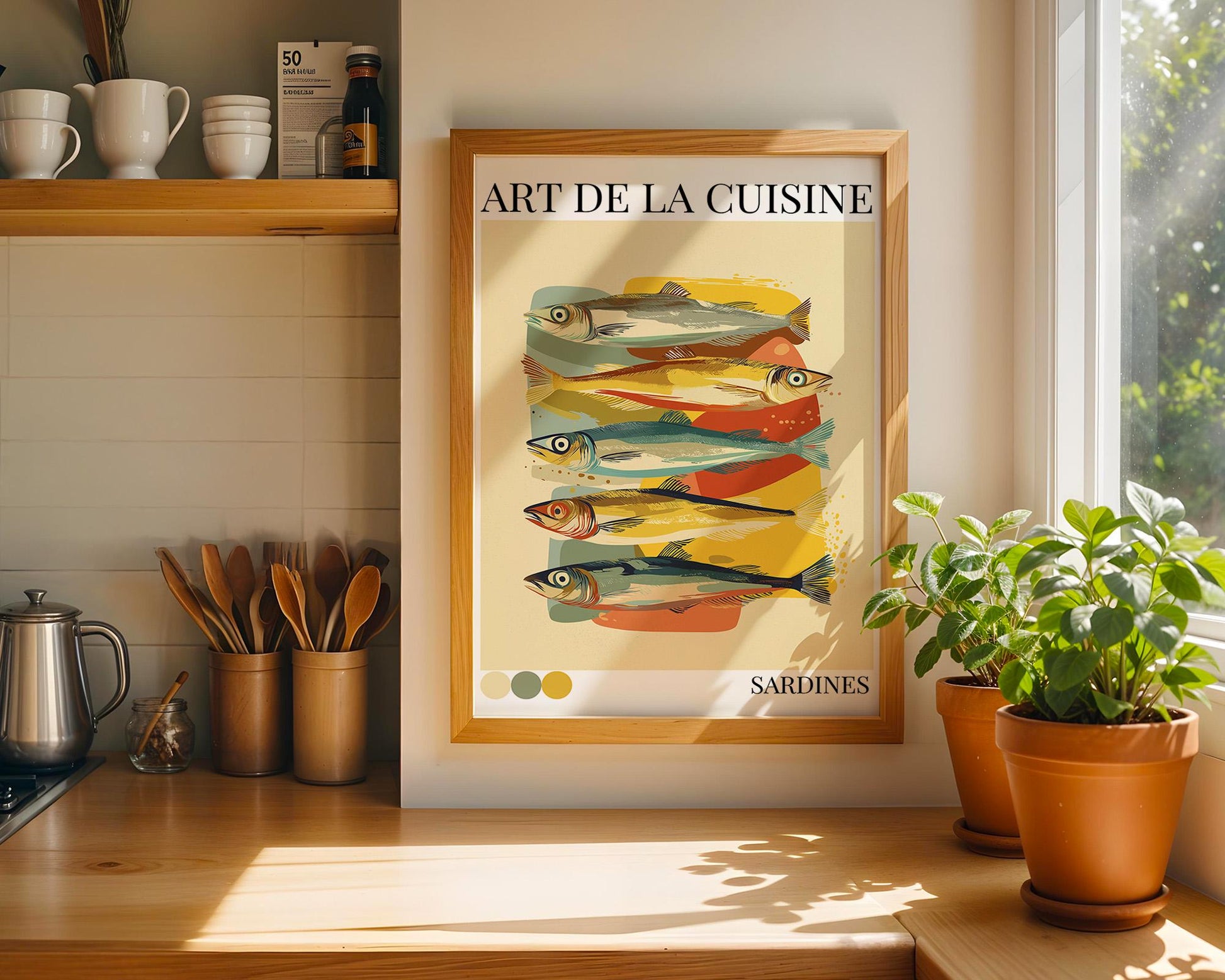 Kitchen Wall Art | Sardine Fish Print