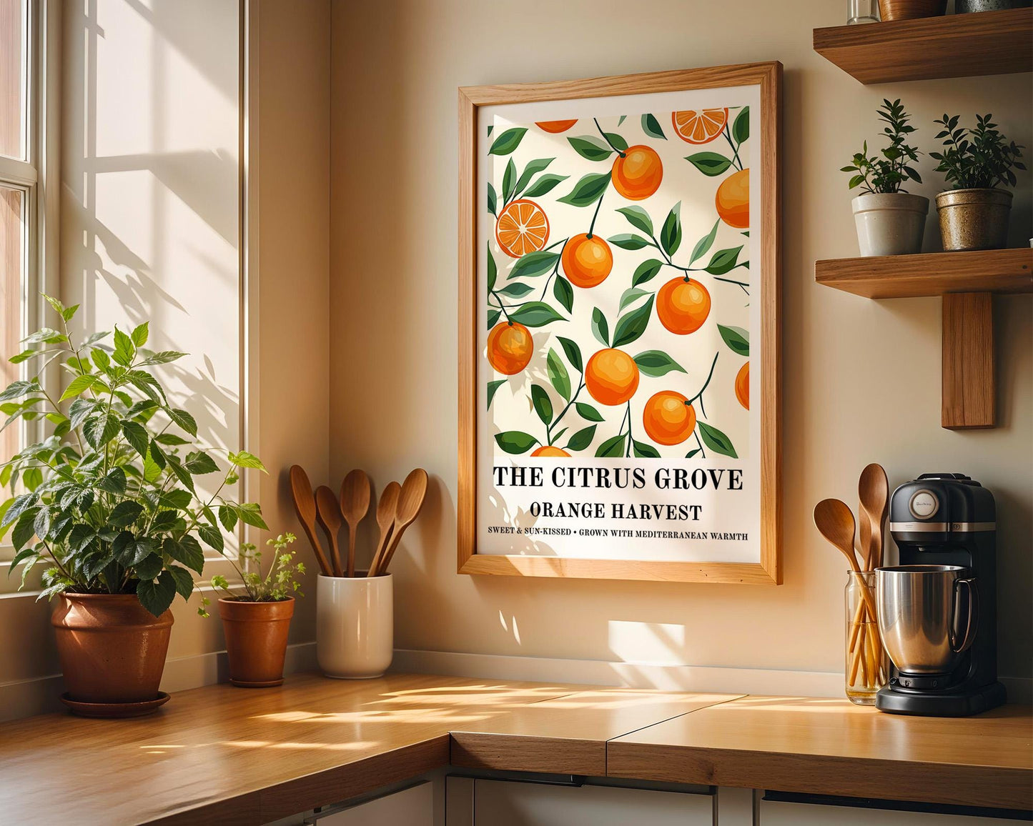 Kitchen Wall Art | Orange Fruit Poster