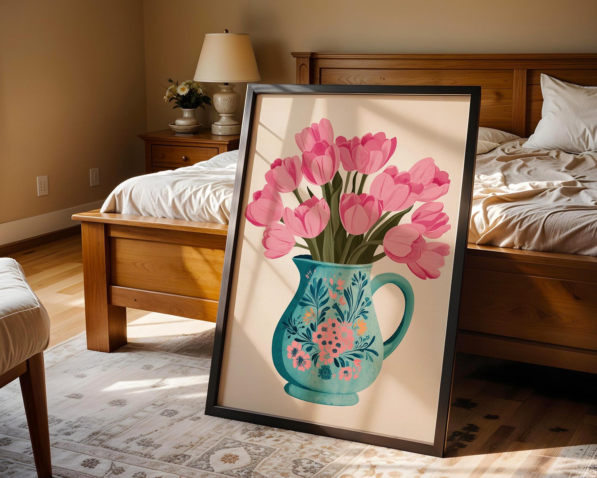 Flower Wall Decor | Vibrant Tulip Poster