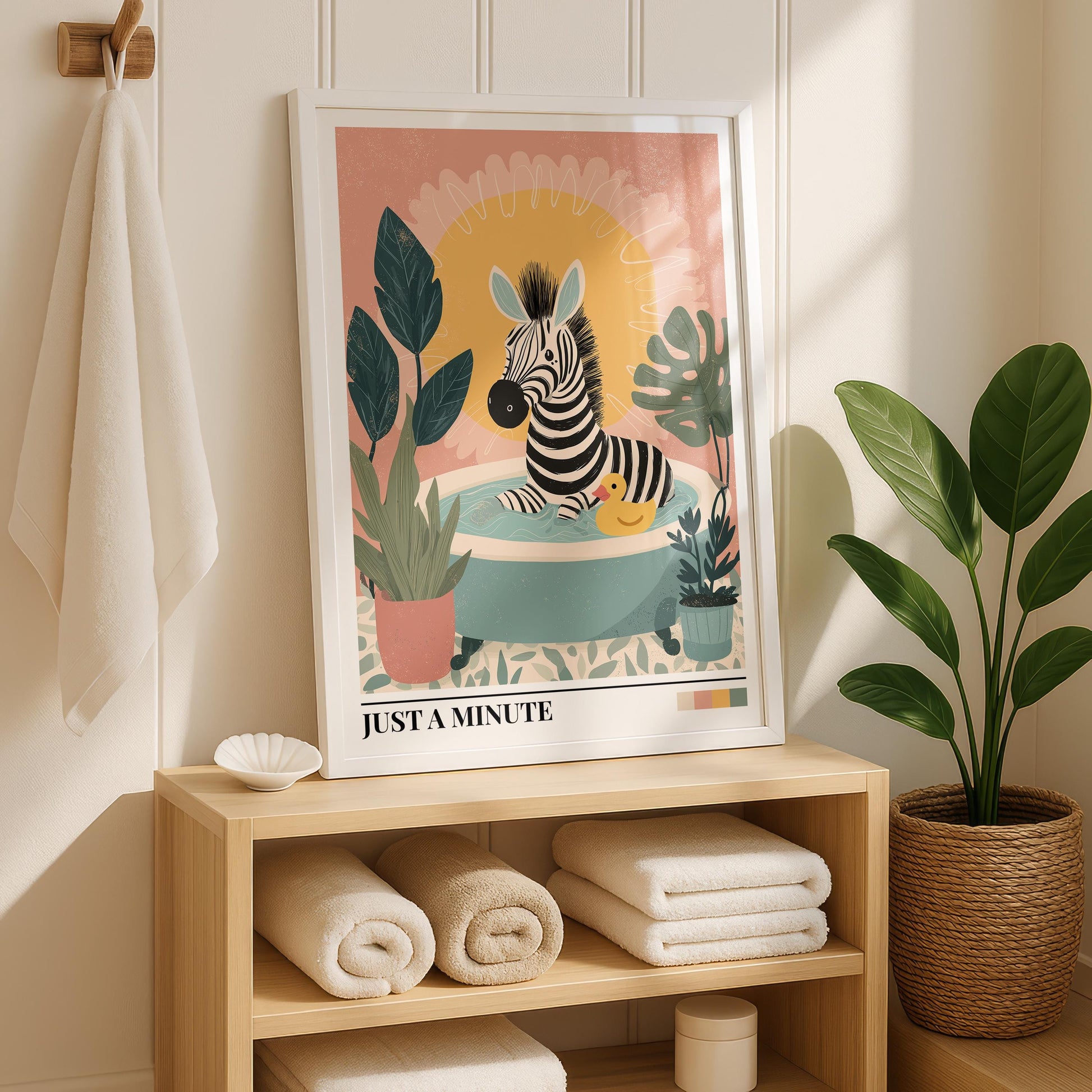 Bathroom Wall Art | Zebra Bathroom Wall Art