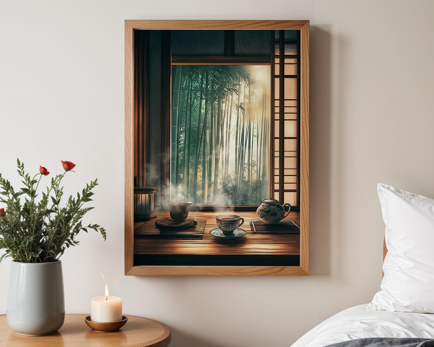 Japanese Wall Art Print | Bamboo Forest Art & Zen Decor