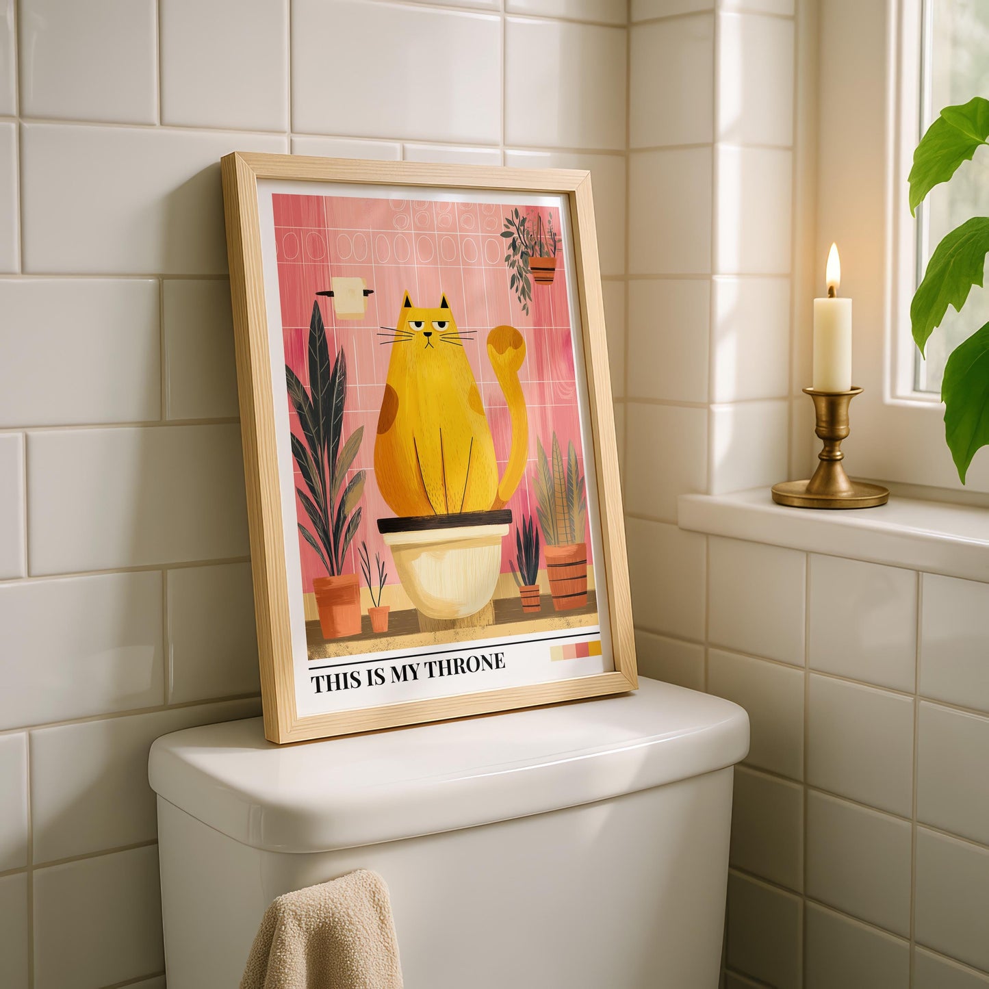 Bathroom Wall Art | Cat Bathroom Wall Art