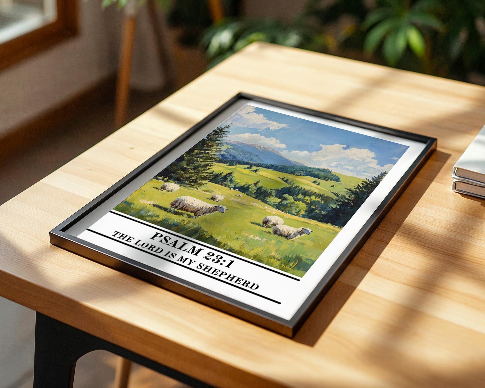 Christian Wall Art | Psalm 23:1 Bible Verse Poster