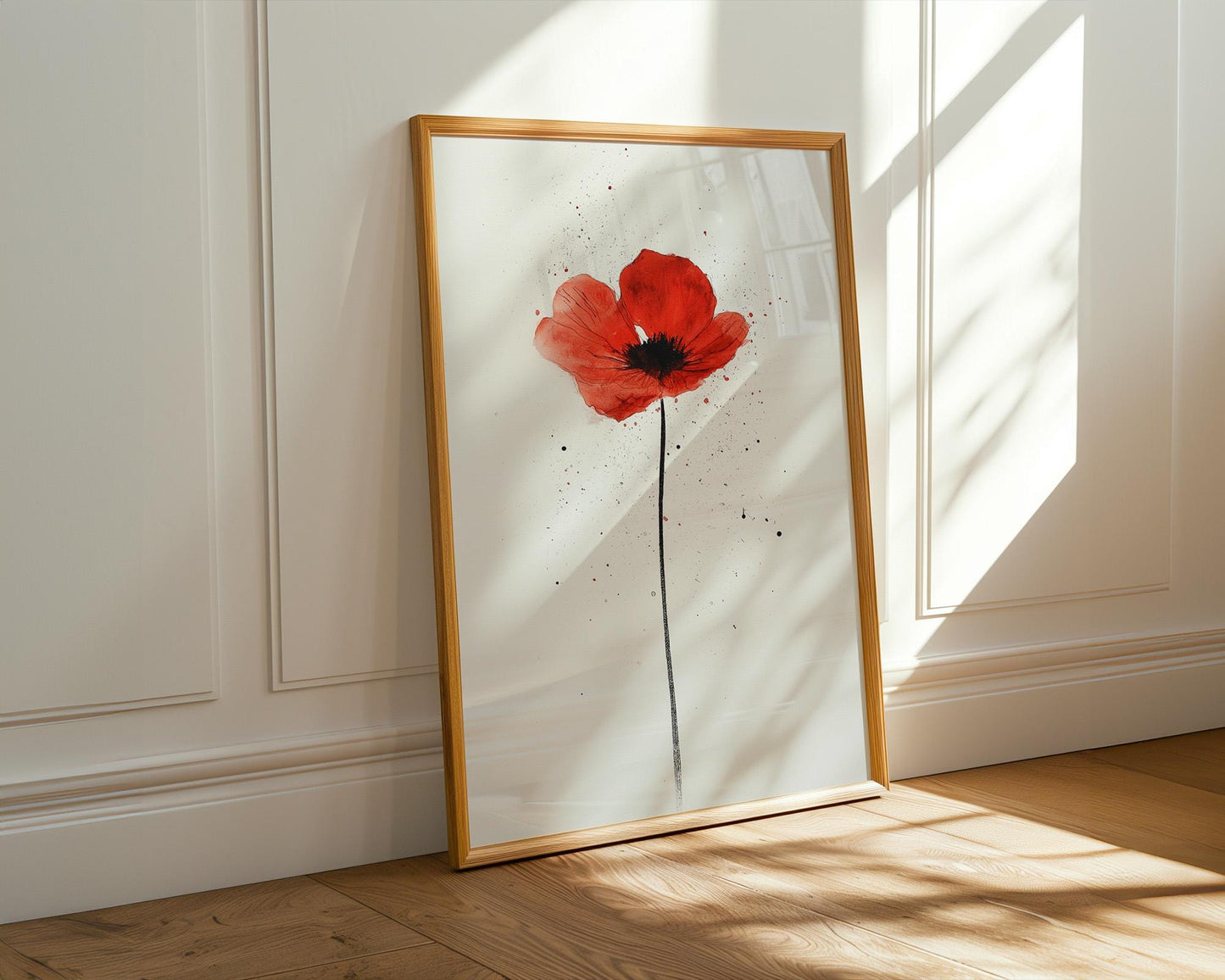 Flower Wall Decor | Red Poppy Print