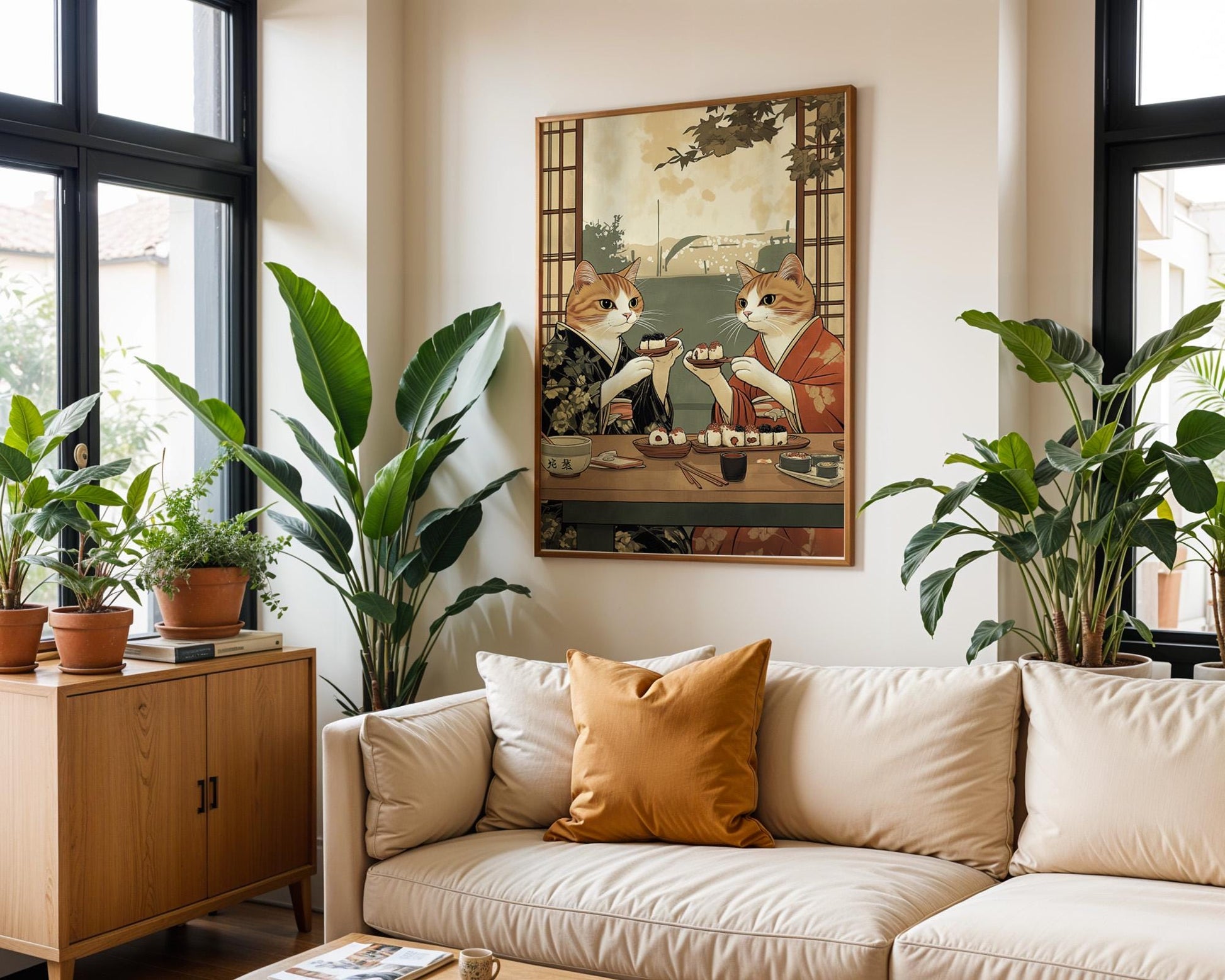 Japanese Wall Art | Japanese Cat Poster