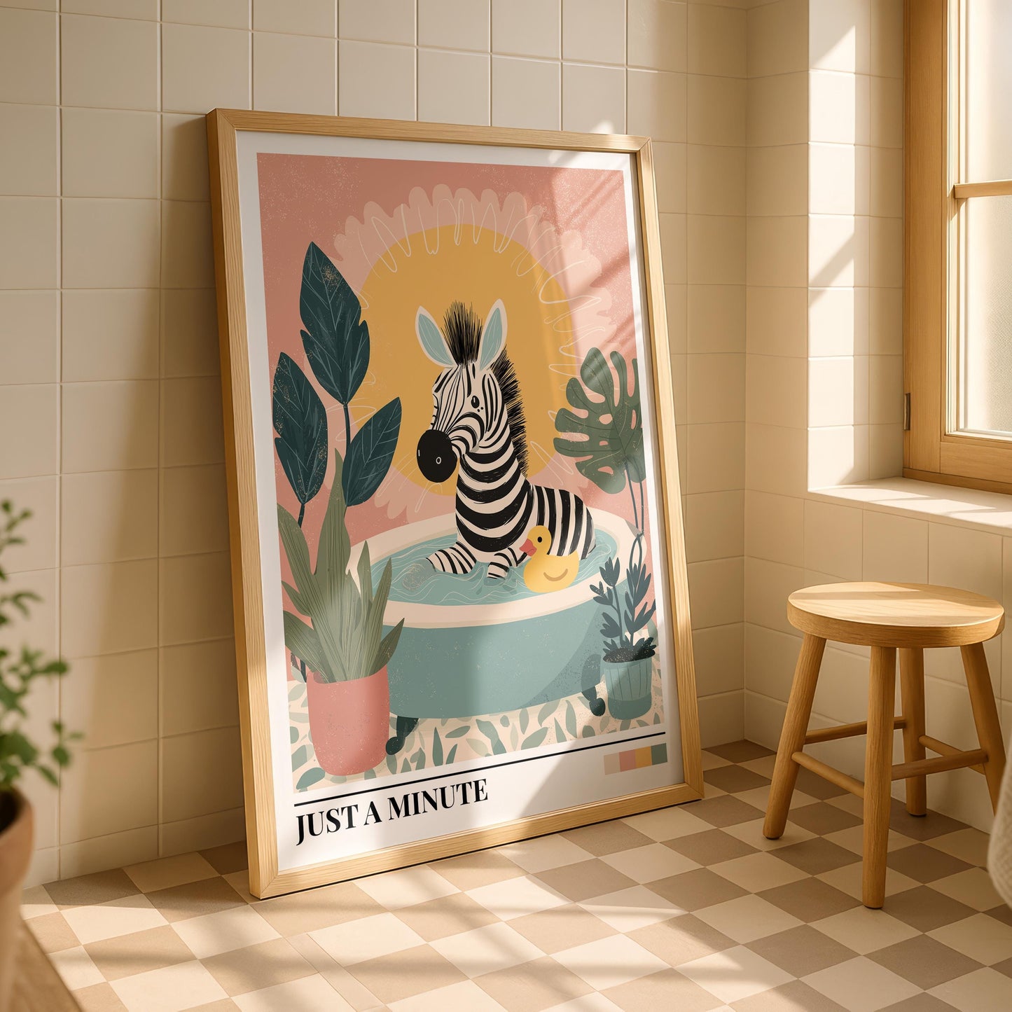 Bathroom Wall Art | Zebra Bathroom Wall Art