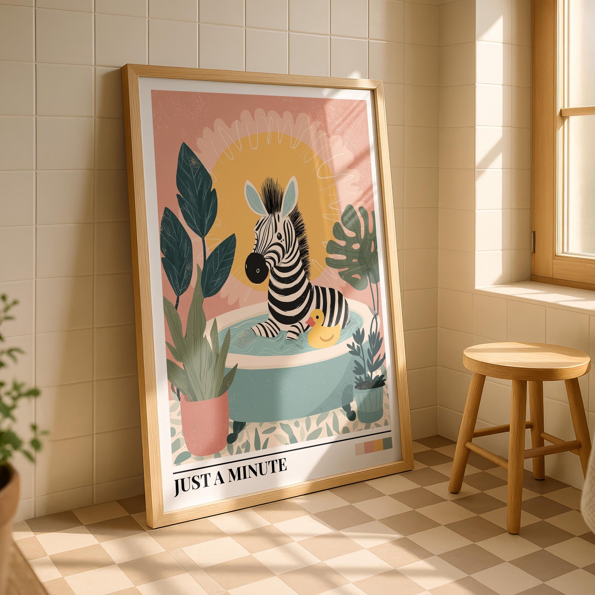 Bathroom Wall Art | Zebra Bathroom Wall Art