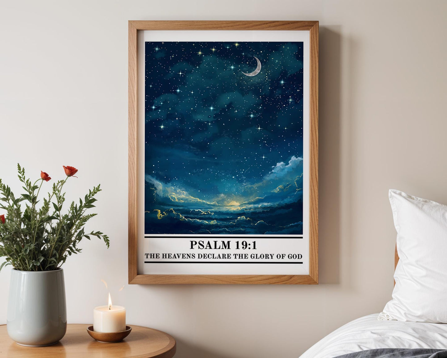 Christian Wall Art | Psalm 19:1 Art Print