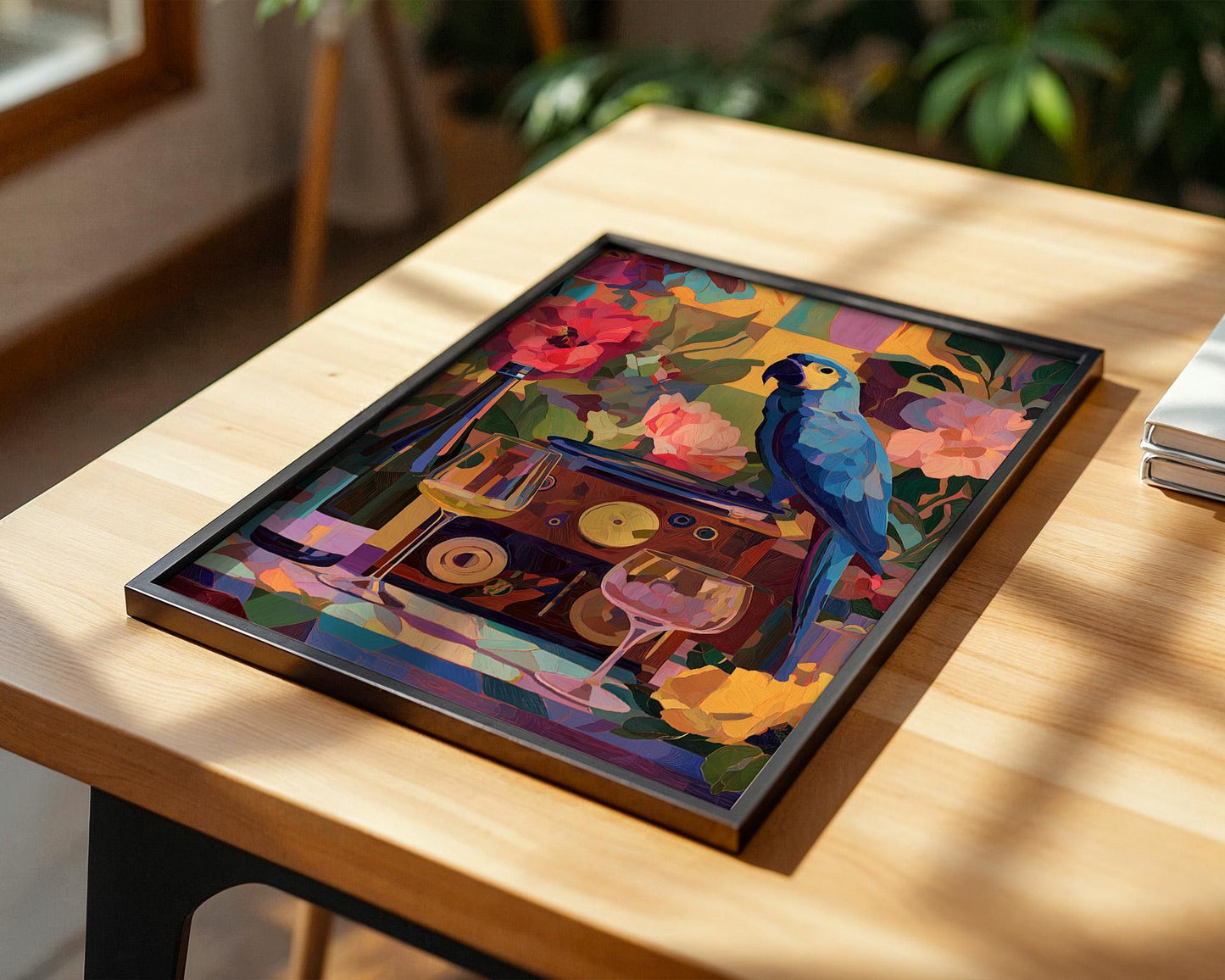 Dopamine Decor | Colourful Parrot Wall Art
