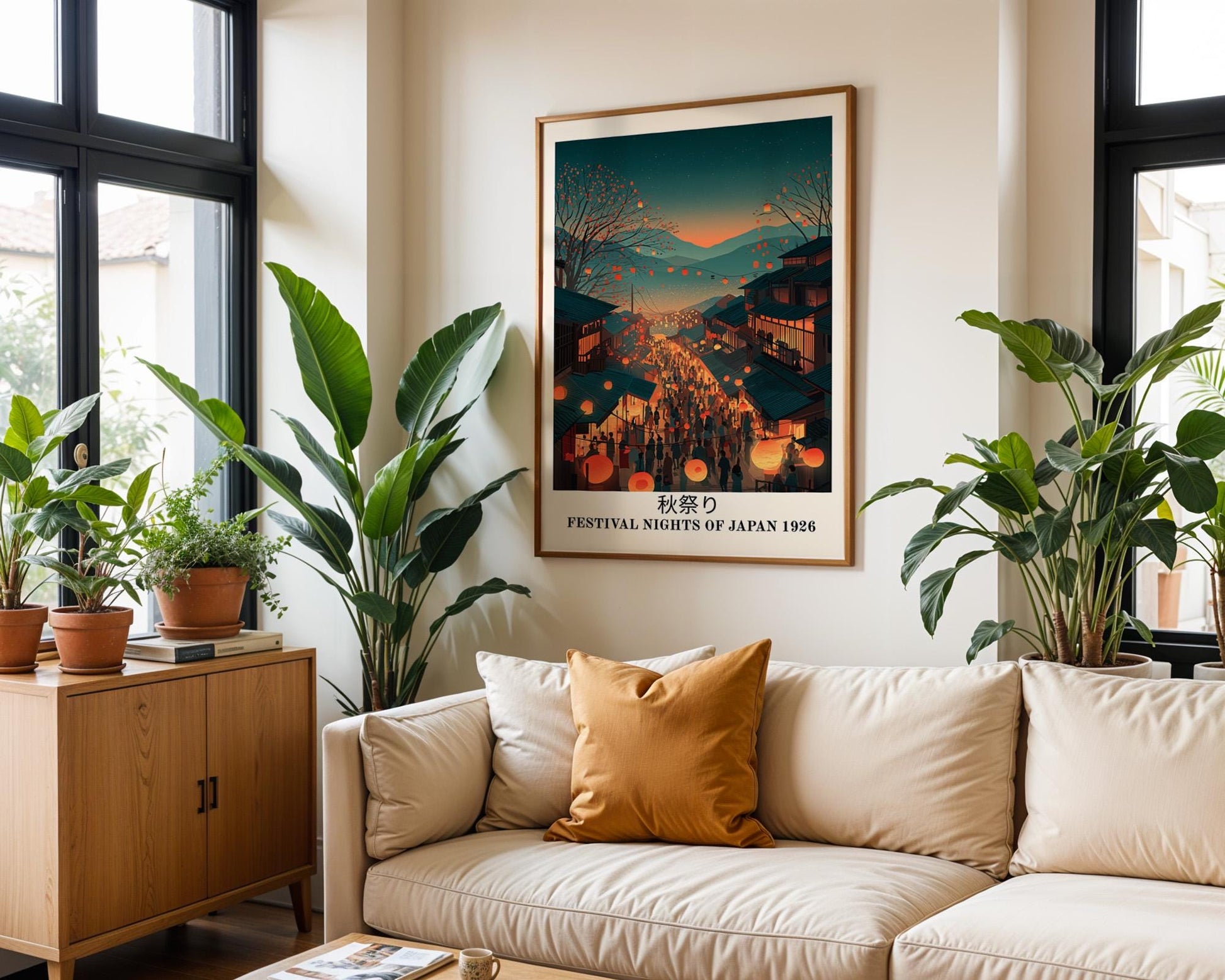 Japanese Wall Art | Autumn Market Decor