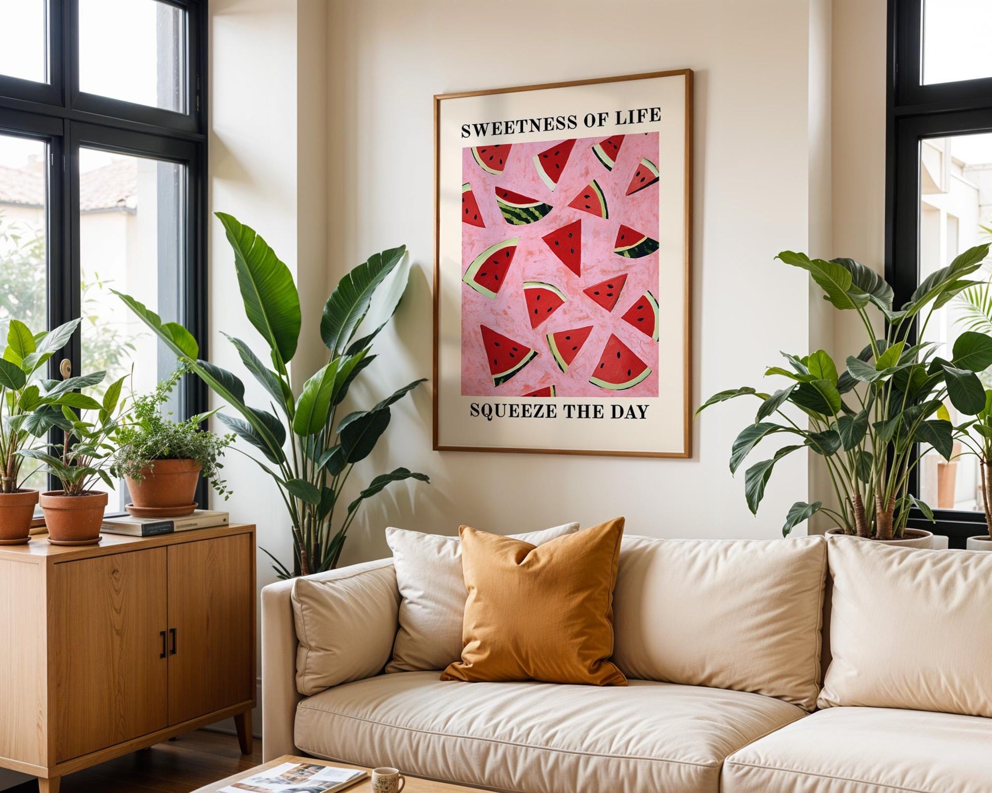 Kitchen Wall Art | Watermelon Modern Wall Art Print