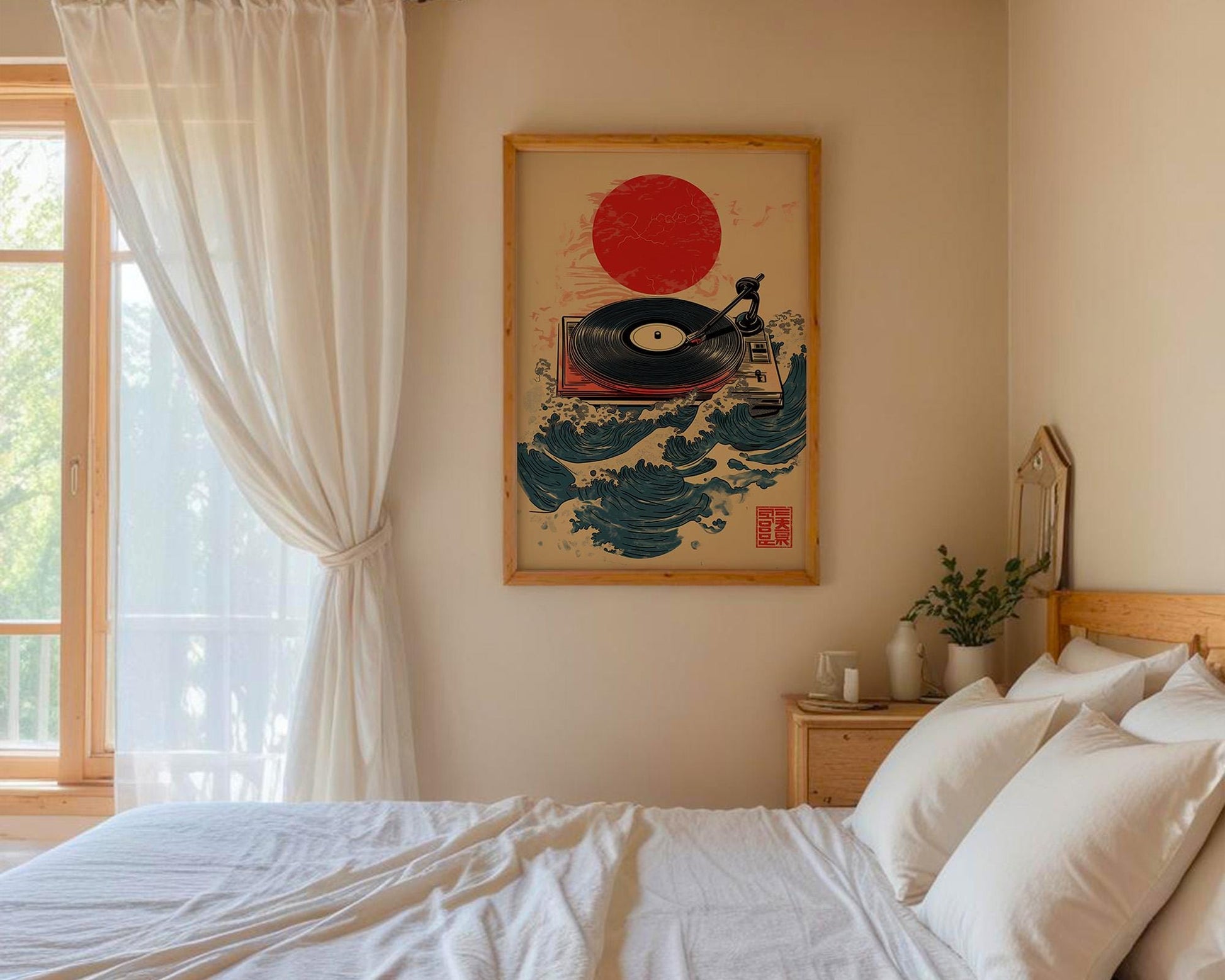 Japanese Wall Art | Japanese Vinyl Record Player