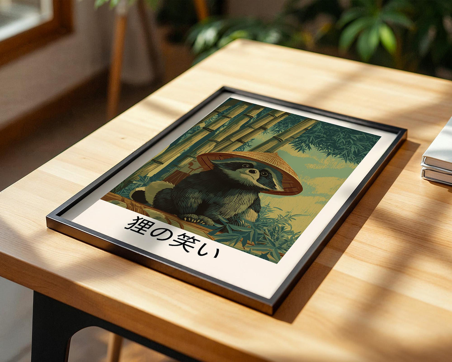 Japanese Wall Art | Japanese Raccoon Print