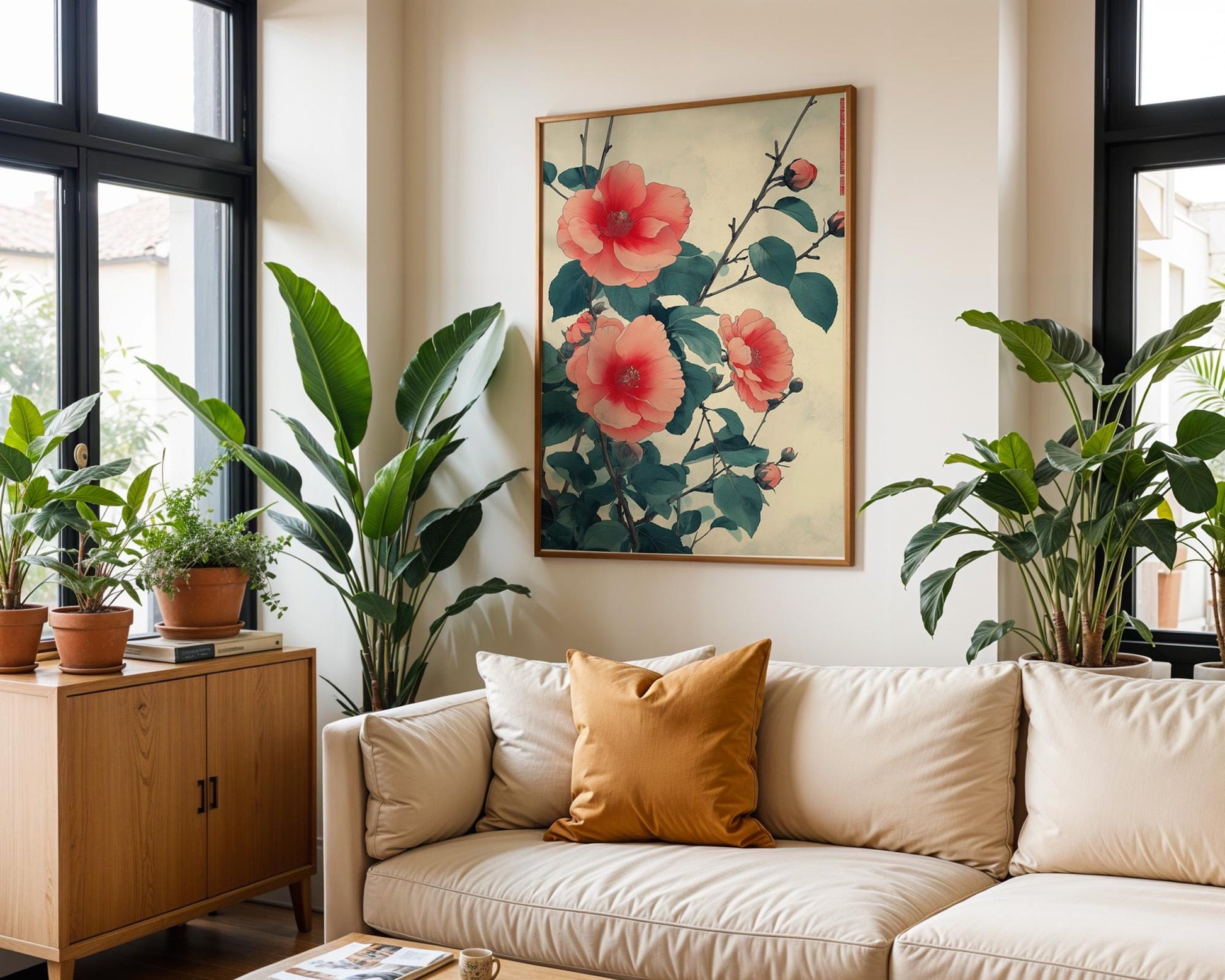 Japanese Wall Art | Japanese Floral Art Print