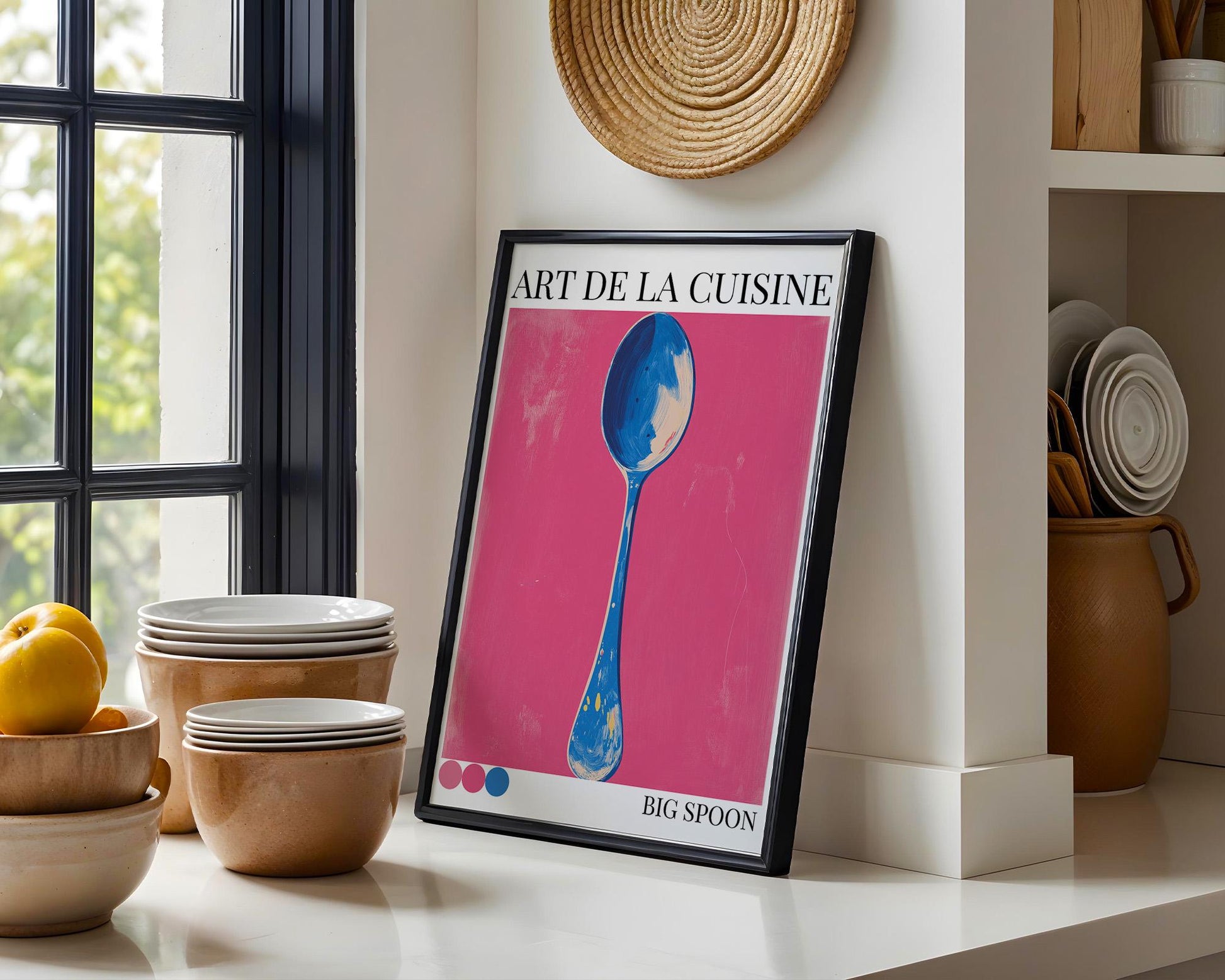 Kitchen Wall Art | Big Pink Spoon Poster